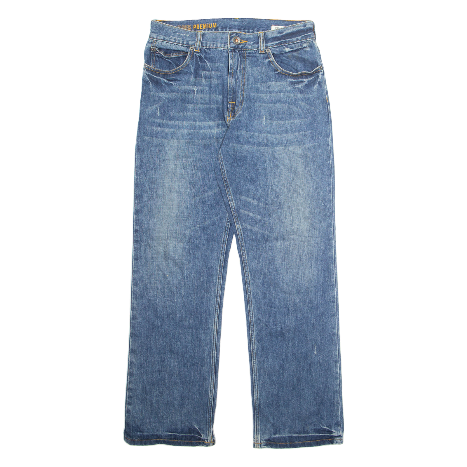 TOMMY HILFIGER Mens Jeans Blue Regular Straight Stone Wash W30 L32 Refurbished - N/A refurbished available on Cerqular