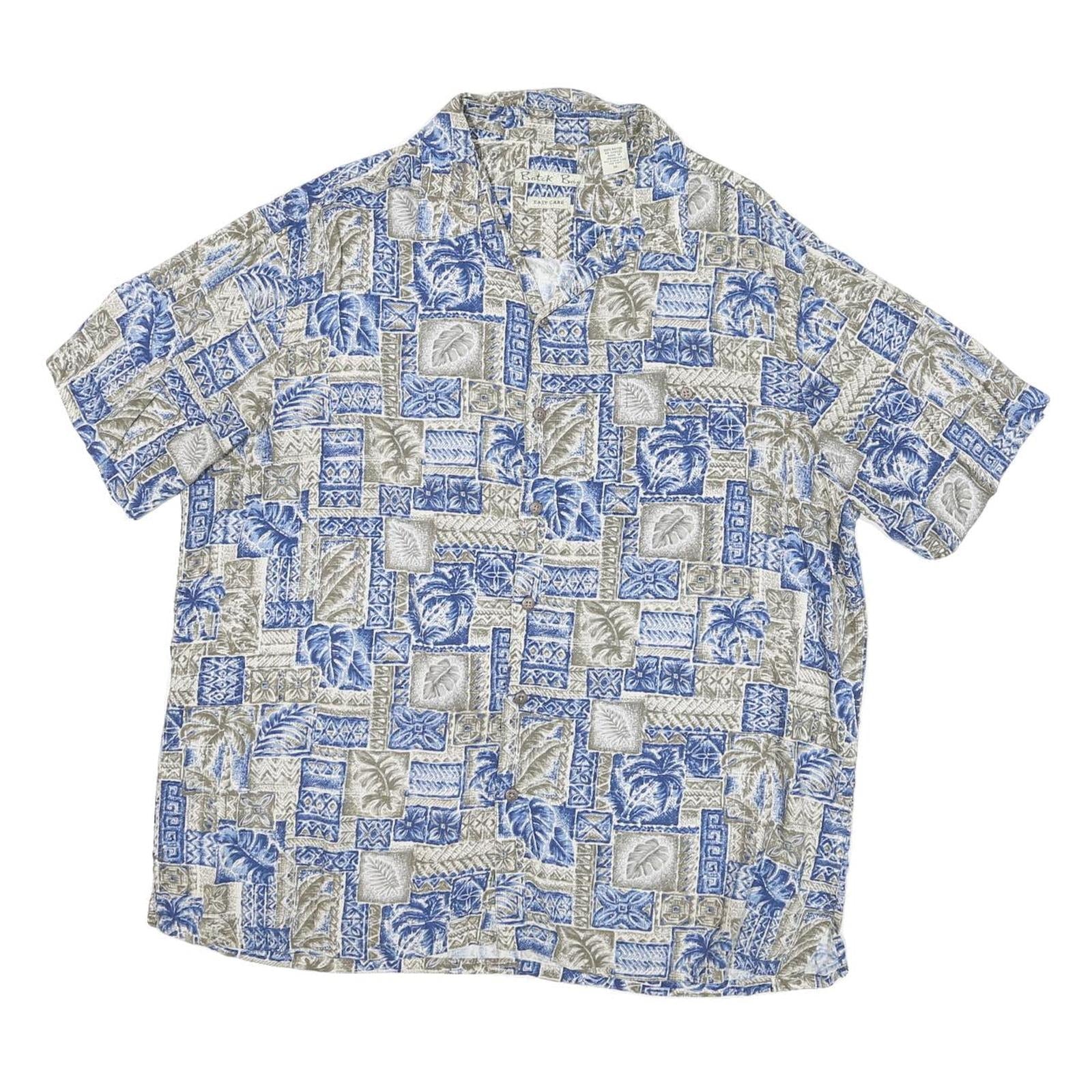Buy BATICK BAY Mens Blue & Beige Rayon Hawaiian Shirt XL Relaxed Fit Tropical Print Refurbished - $19.49 BATICK BAY Mens Blue & Beige Rayon Hawaiian Shirt XL Relaxed Fit Tropical Print Refurbished - N/A refurbished available on Cerqular