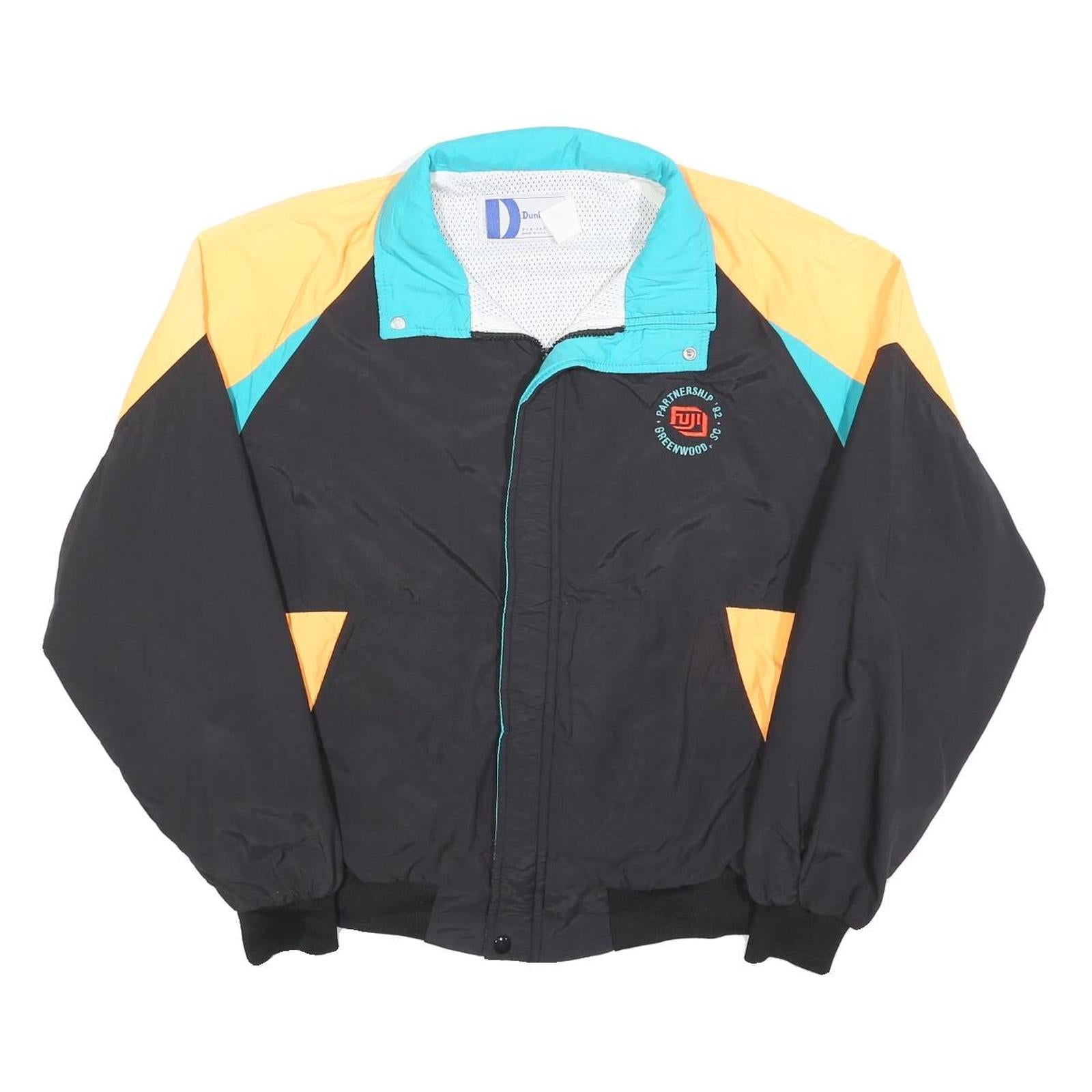 DUNBROOK Mens Black & Yellow Lightweight Polyester Blend Zip Jacket L Casual Refurbished - N/A refurbished available on Cerqular