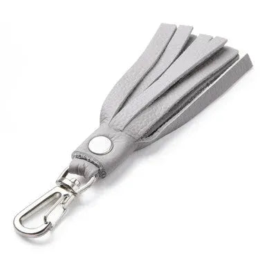 The Magdalen Leather Tassel Keychain | Color: Cloudy Grey Refurbished - Brave Soles refurbished available on Cerqular