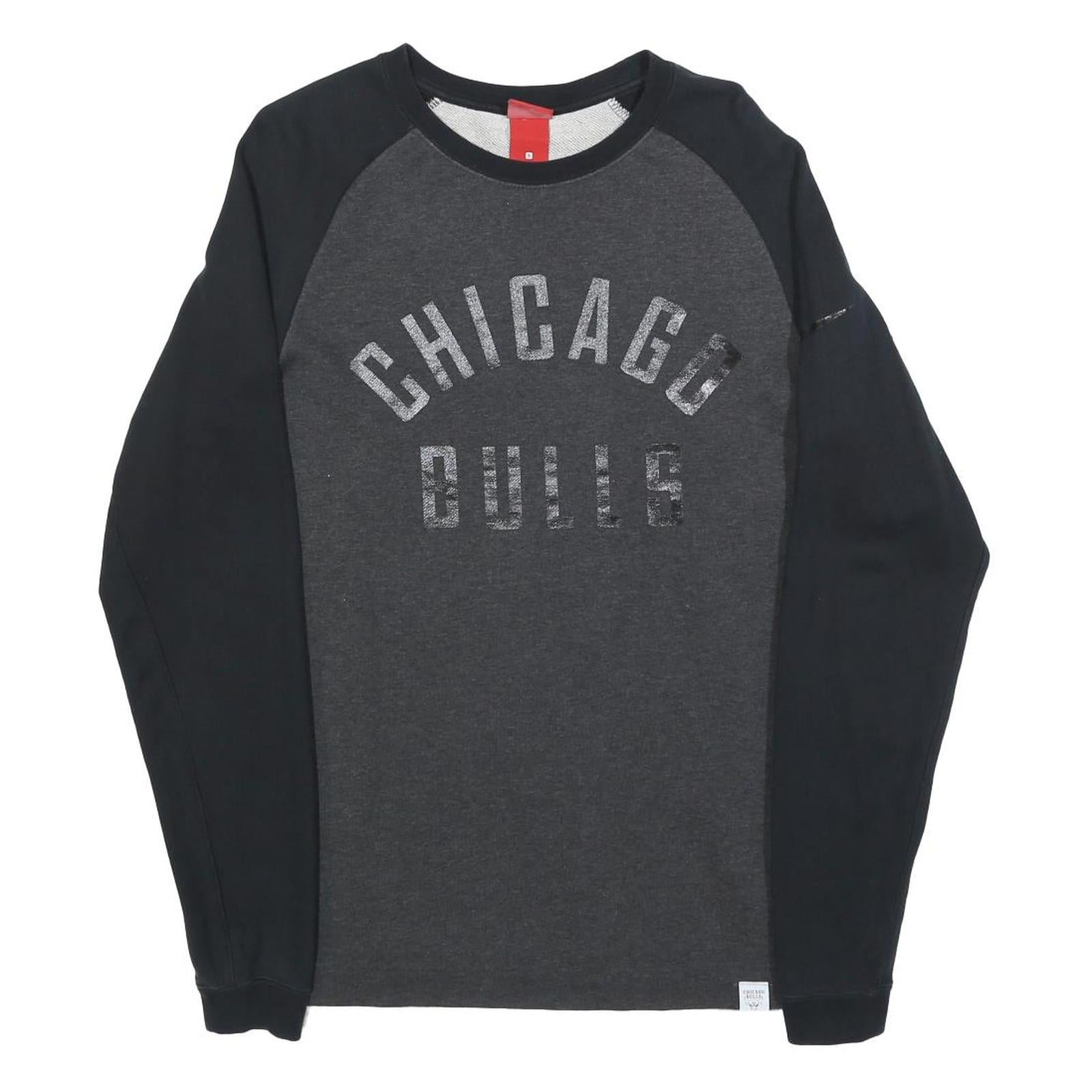 NIKE Mens Black & Grey Chicago Bulls Crew Neck S Cotton Blend Sweatshirt Refurbished - N/A refurbished available on Cerqular