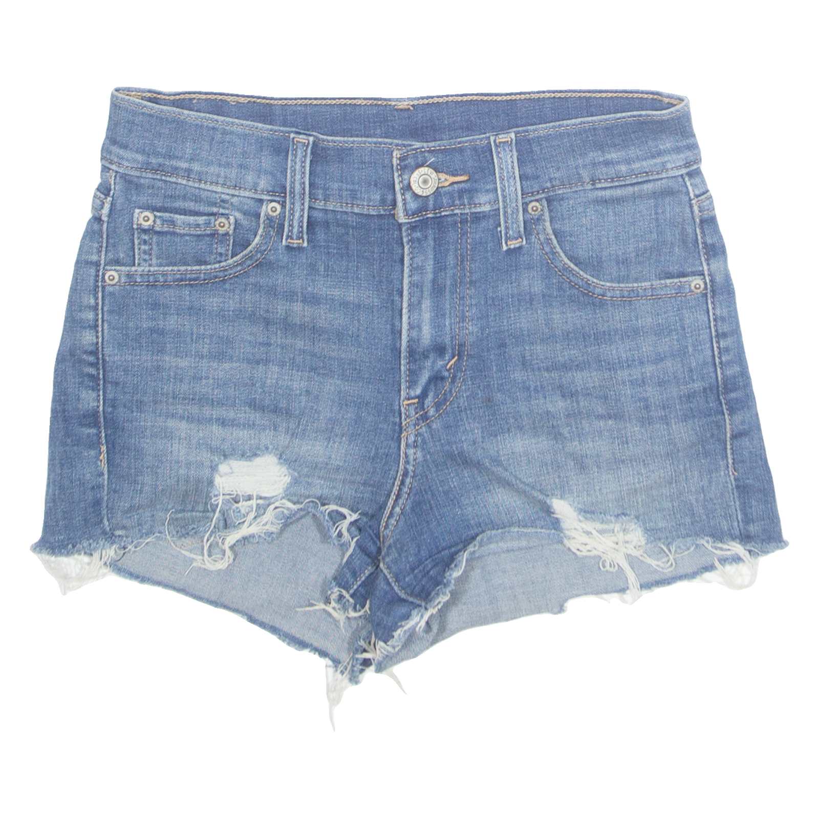 LEVI'S Cut Off Womens Denim Shorts Blue XS W26 Refurbished - N/A refurbished available on Cerqular