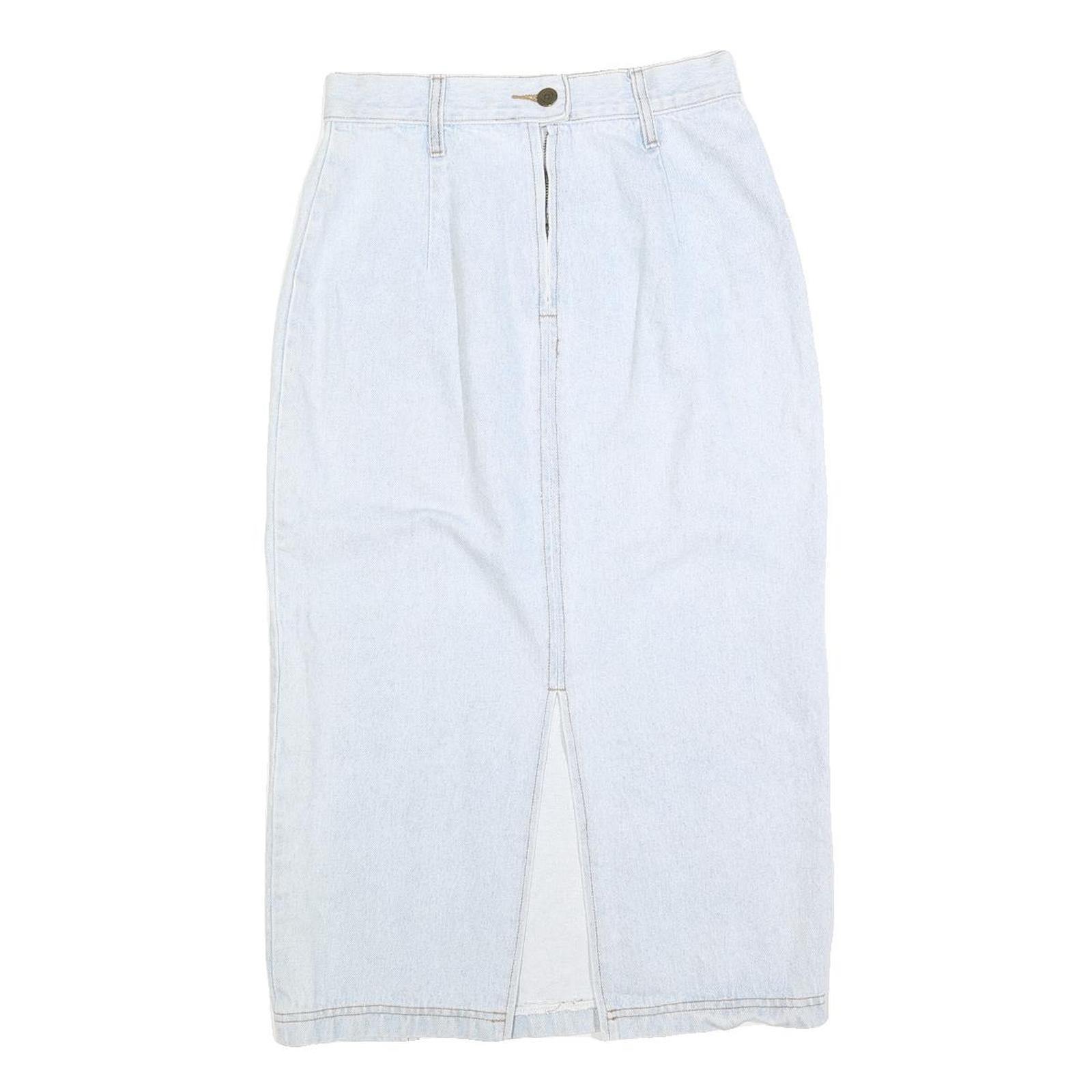 Buy Womens Blue Cotton Straight Knee Length Denim Skirt Size S Zip Closure Refurbished - $19.49 Womens Blue Cotton Straight Knee Length Denim Skirt Size S Zip Closure Refurbished - N/A refurbished available on Cerqular