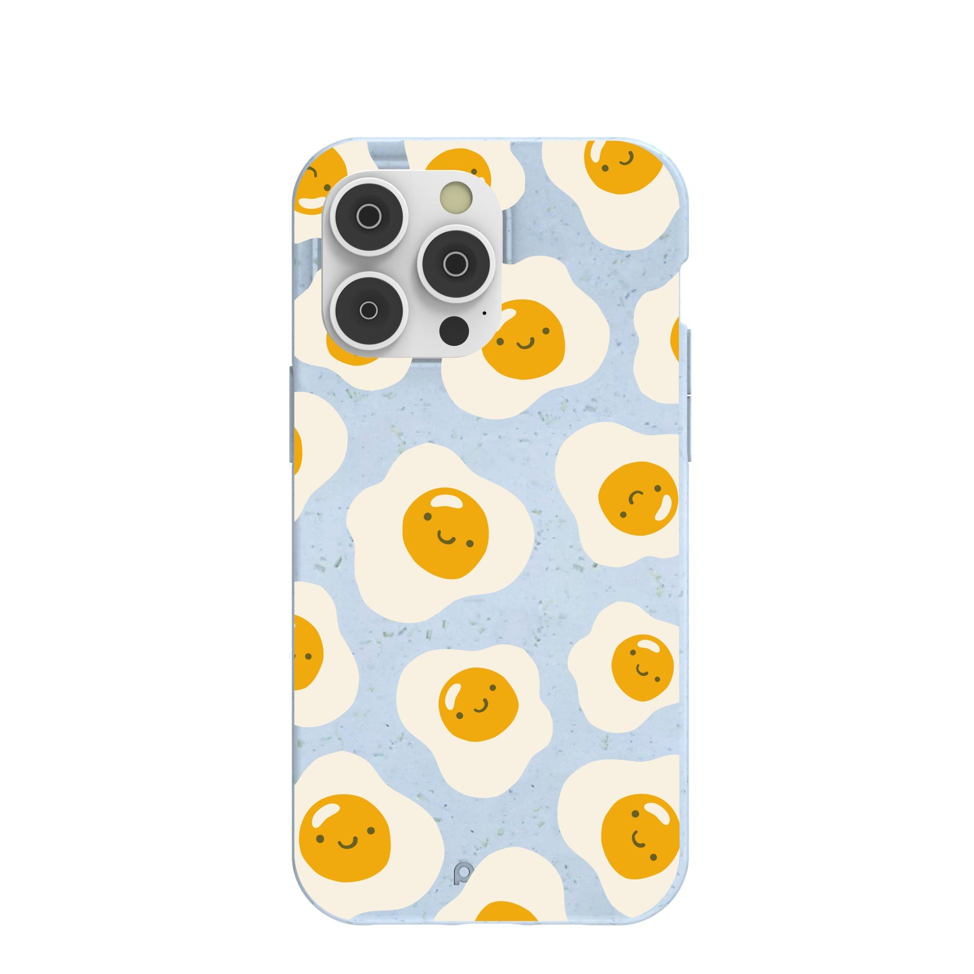 Powder Blue Sunny Side Up iPhone 14 Pro Max Case Refurbished - Pela Case refurbished available on Cerqular