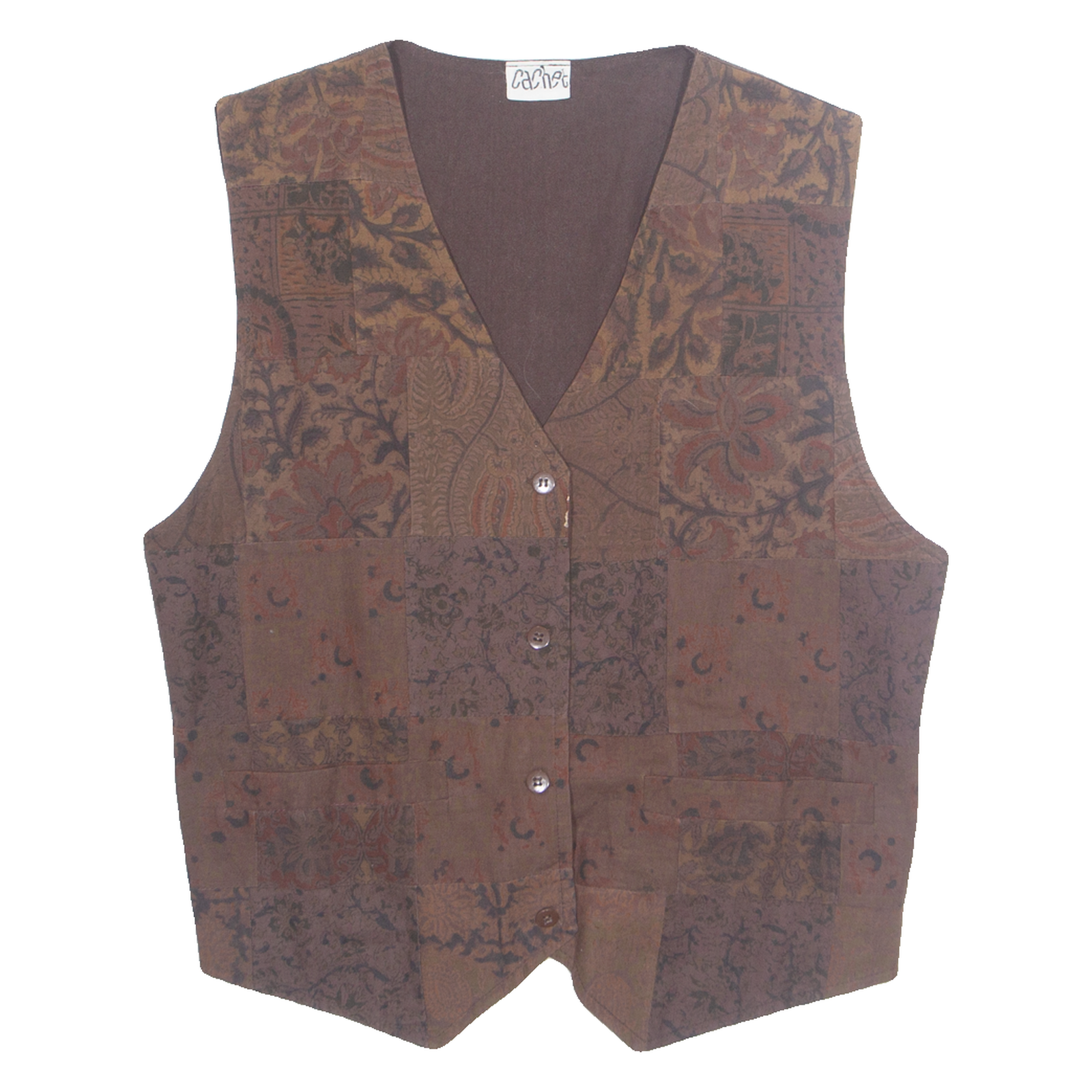 CACHET Womens Blazer Waistcoat Brown 90s M Refurbished - N/A refurbished available on Cerqular