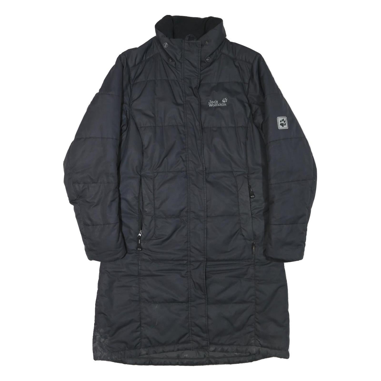 JACK WOLFSKIN Womens Black Quilted Jacket S Polyester Blend Zip Outdoor Warm Refurbished - N/A refurbished available on Cerqular
