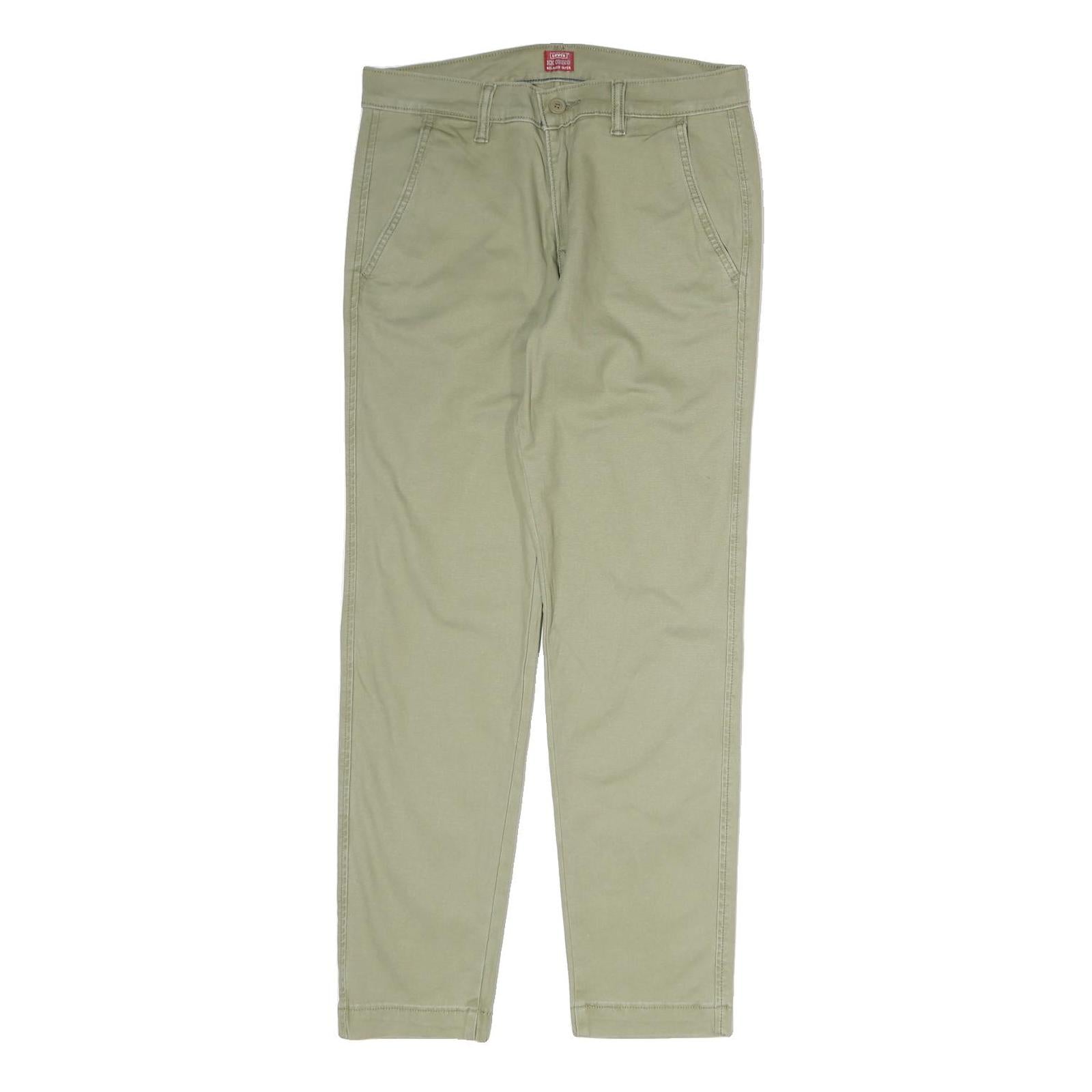 LEVI'S Mens Cotton Beige Regular Fit Straight Leg Trousers W30 L29 Casual Zip Refurbished - N/A refurbished available on Cerqular