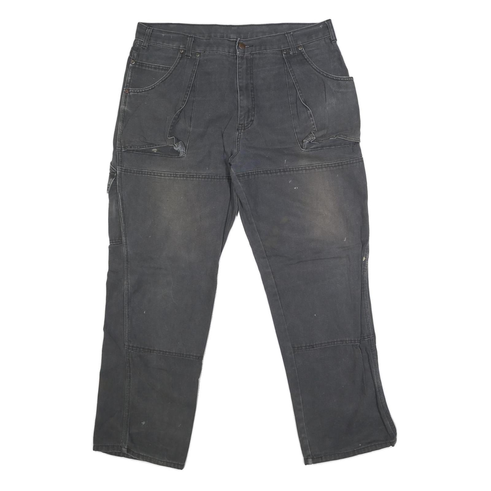 DICKIES Mens Black Regular Fit Straight Leg Denim Jeans W36 L30 Workwear Style Refurbished - N/A refurbished available on Cerqular
