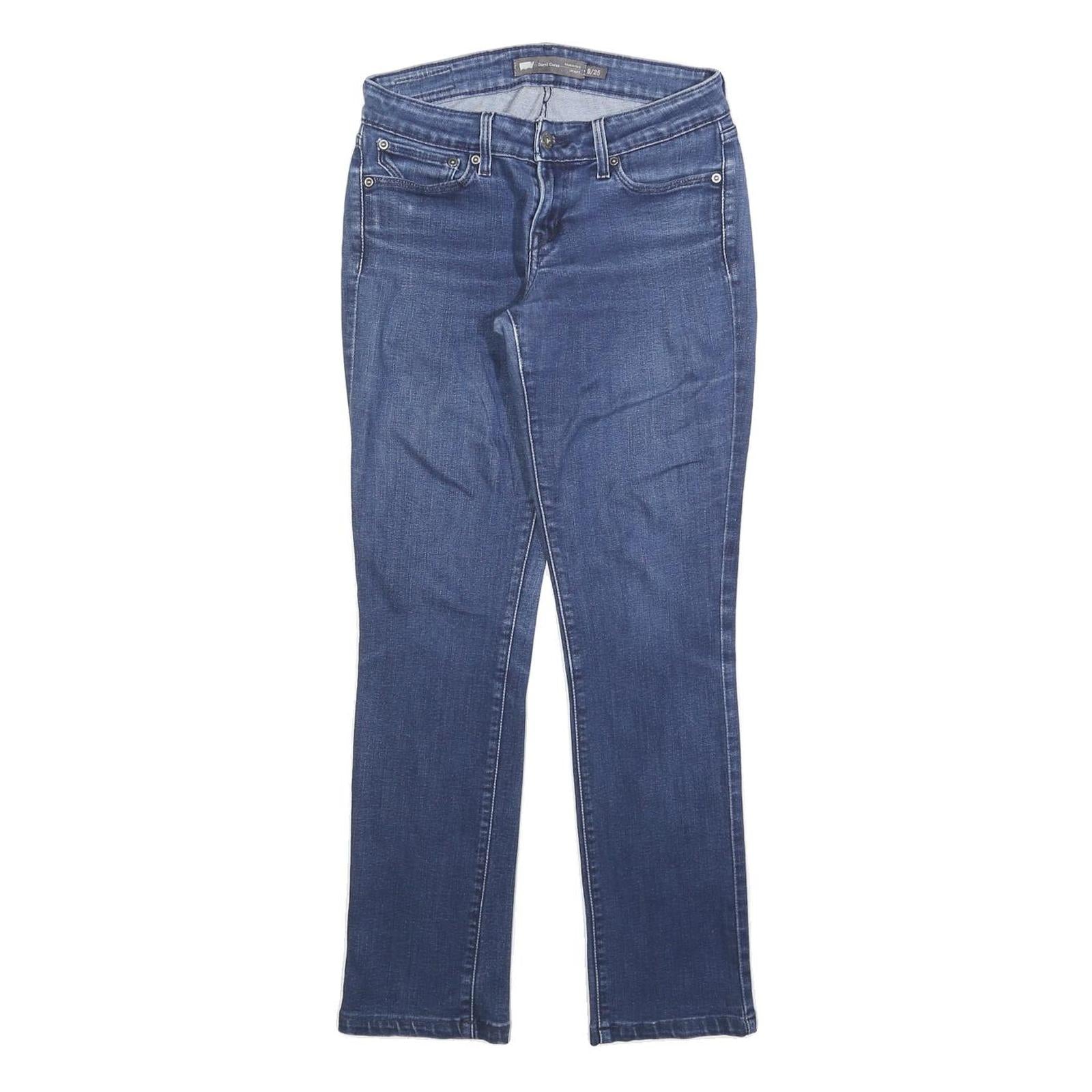 LEVI'S Womens Blue Regular Straight Denim Medium W25 L28 Zip Jeans Refurbished - N/A refurbished available on Cerqular