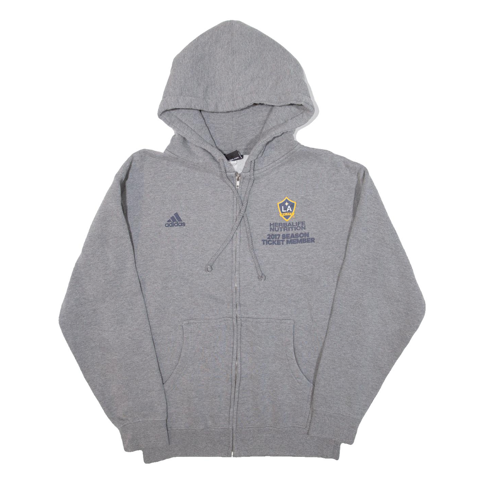 ADIDAS La Galaxy Mens Grey Hoodie Full Zip USA S Refurbished - N/A refurbished available on Cerqular