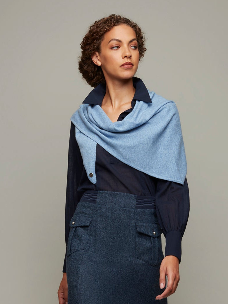 Buy LOCH | Cashmere Triangle Scarf | Color: Sky Blue Refurbished - $235.51 LOCH | Cashmere Triangle Scarf | Color: Sky Blue Refurbished - N/A refurbished available on Cerqular
