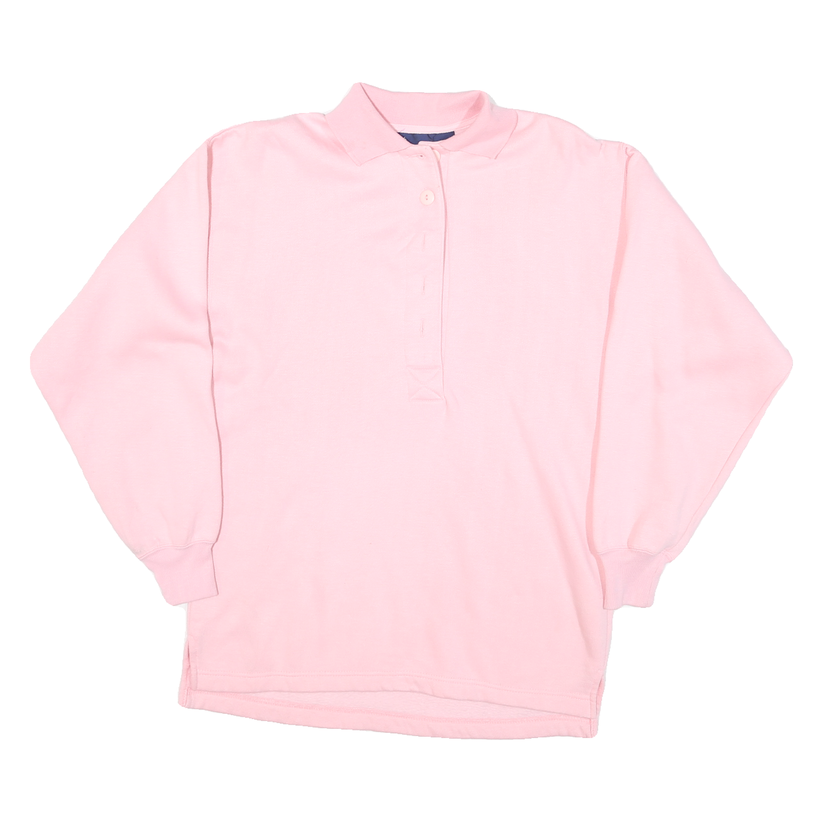 PERSPECTIVE Womens Pink Cotton Blend Collared M Long Sleeve Sweatshirt Pullover Refurbished - N/A refurbished available on Cerqular