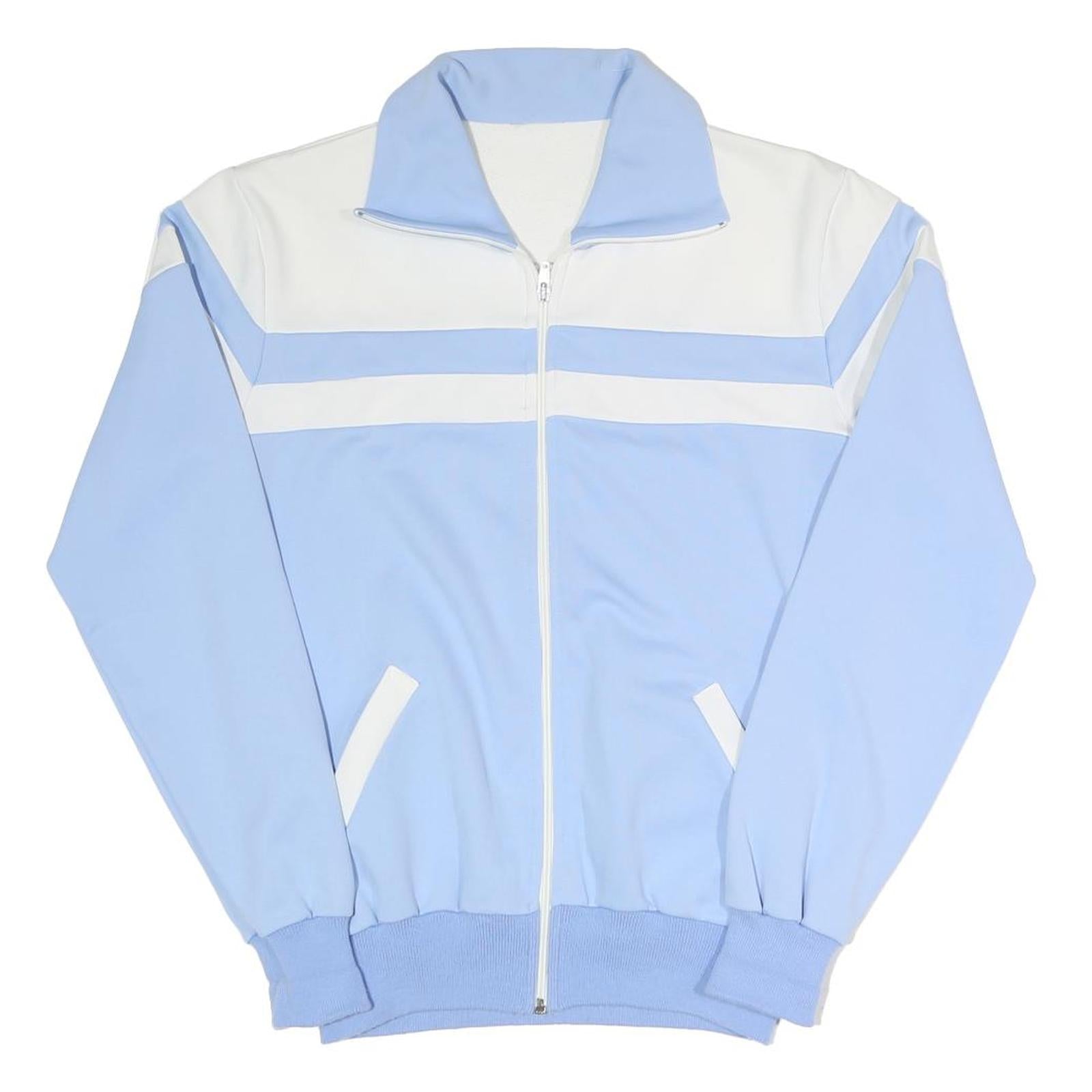 Mens Blue & White Casual Zip Up Jacket S Polyester Blend Colourblock Lightweight Refurbished - N/A refurbished available on Cerqular