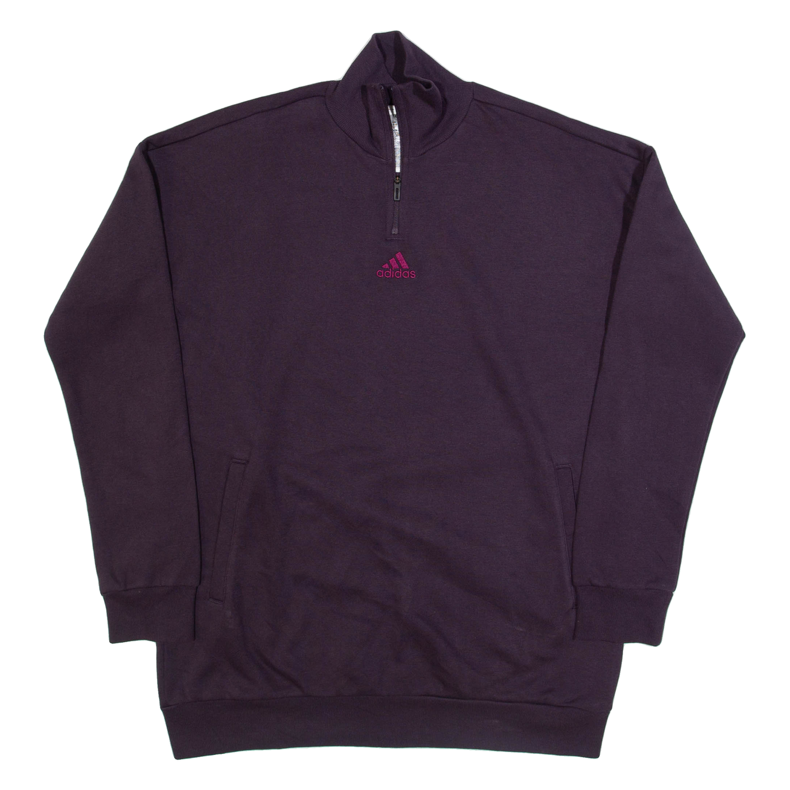 ADIDAS Womens Sweatshirt Purple 1/4 Zip S Refurbished - N/A refurbished available on Cerqular