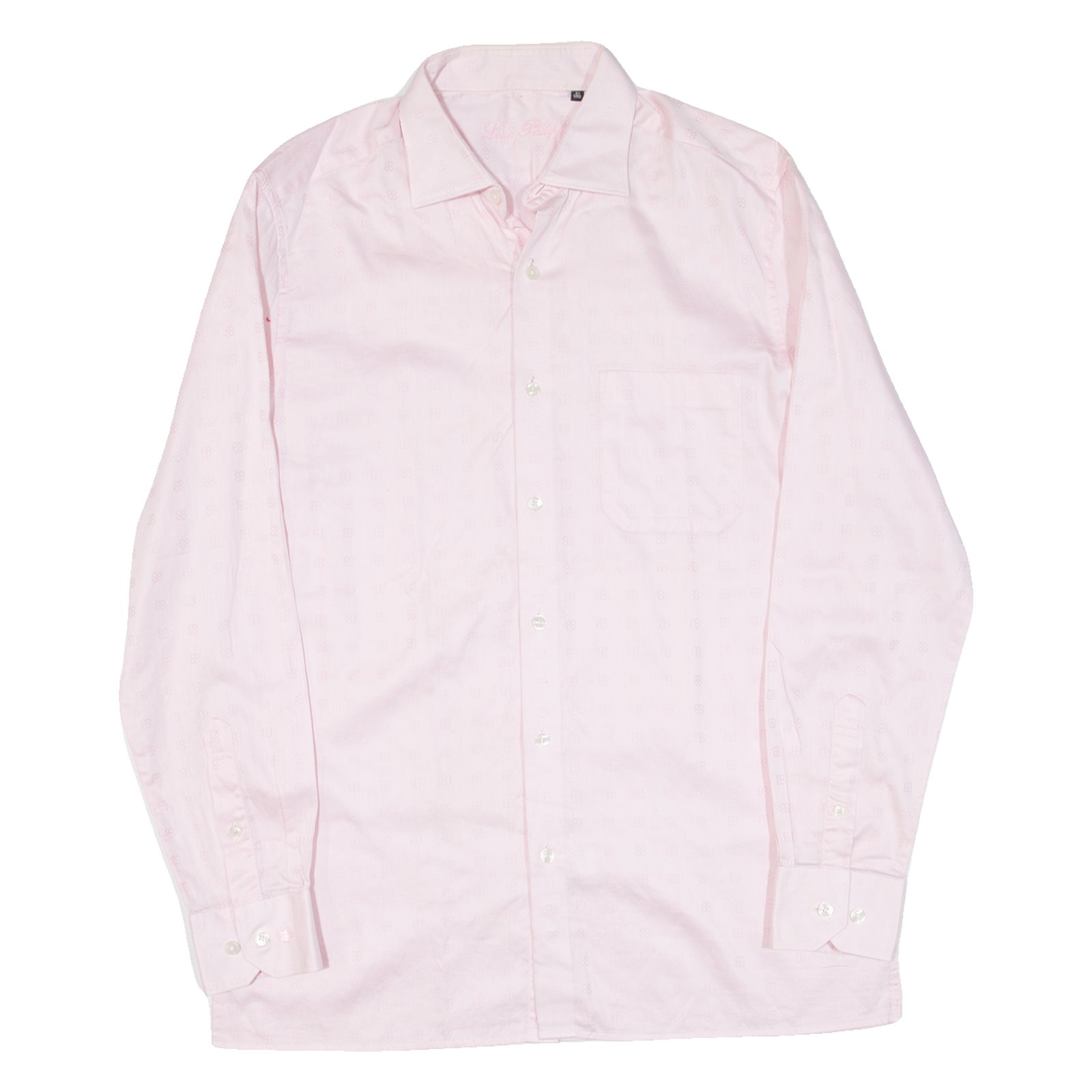 LOUIS PHILIPPE Mens Shirt Pink Floral Long Sleeve M Refurbished - N/A refurbished available on Cerqular