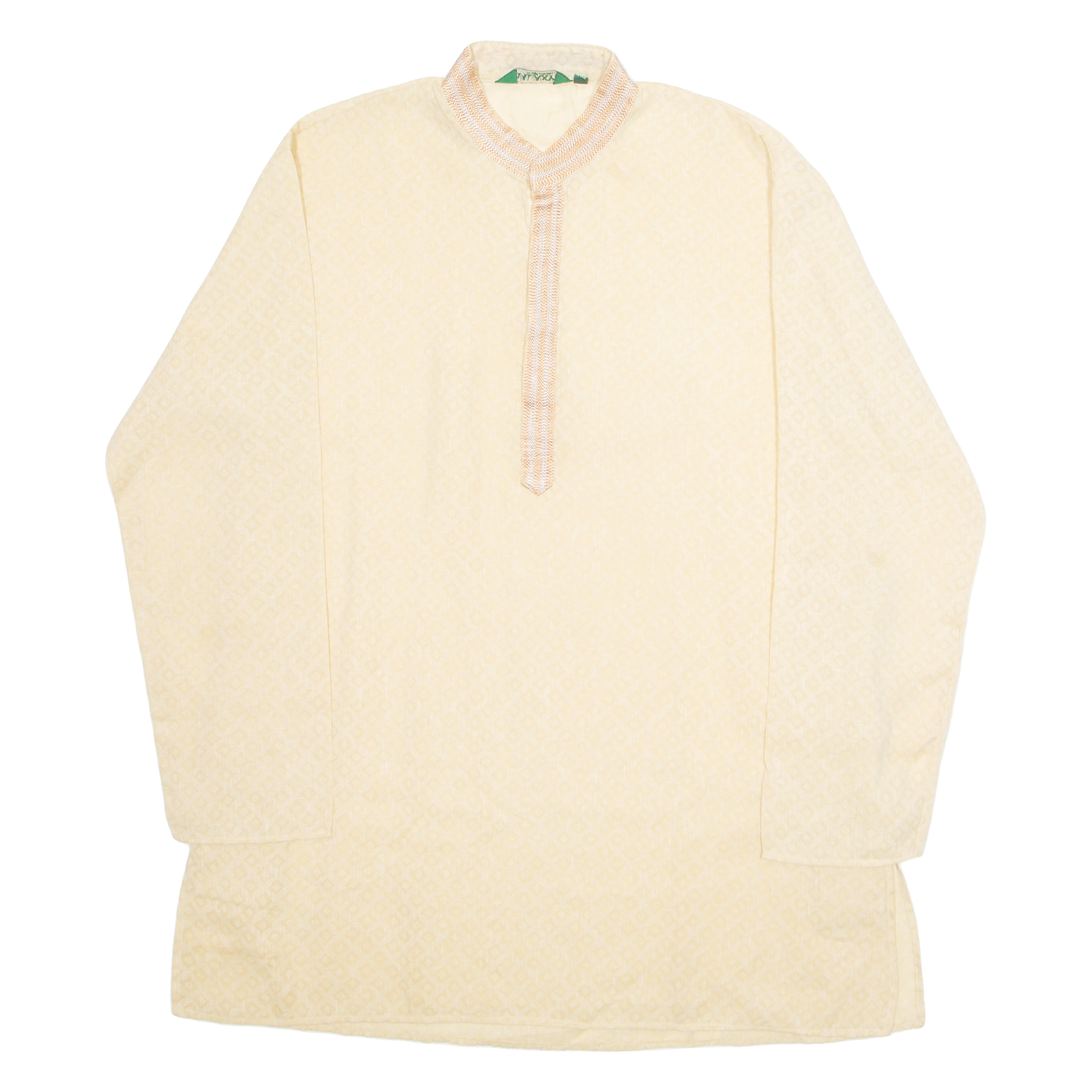 GALAXY Mens Shirt Orange Diamond Long Sleeve M Refurbished - N/A refurbished available on Cerqular
