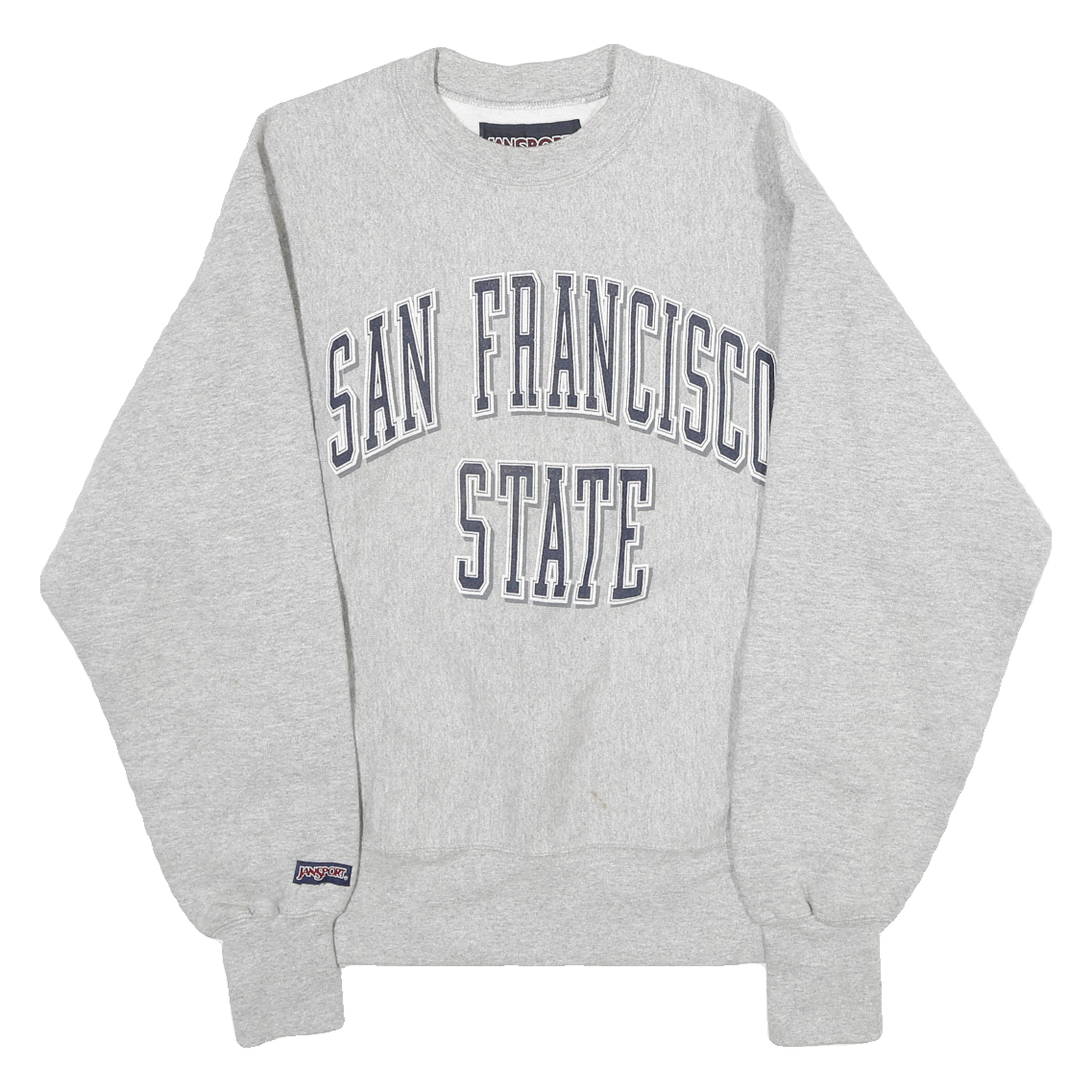JANSPORT Mens Grey San Francisco State Crew Neck M Cotton Blend Sweatshirt Refurbished - N/A refurbished available on Cerqular