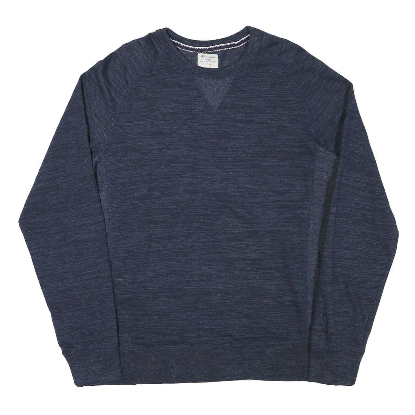 CHAMPION Mens Blue Crew Neck L Cotton Blend Sweatshirt Casual Pullover Refurbished - N/A refurbished available on Cerqular