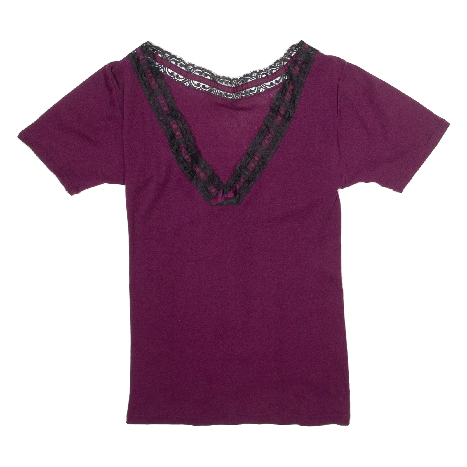 Womens Blouse Purple V-Neck XXS Refurbished - N/A refurbished available on Cerqular