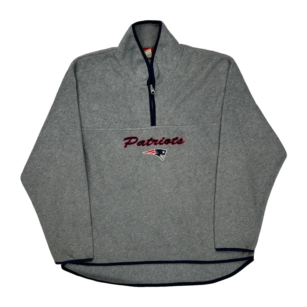 Patriots Nfl Fleece - XL Grey Polyester Refurbished - Thrifted (note: this is a term often used to describe second- refurbished available on Cerqular