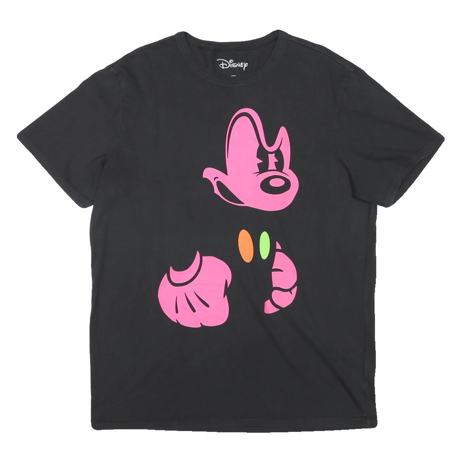 Buy DISNEY Mens Black Pink Mickey Mouse Graphic T-Shirt L Short Sleeve Crew Neck Refurbished - $19.49 DISNEY Mens Black Pink Mickey Mouse Graphic T-Shirt L Short Sleeve Crew Neck Refurbished - N/A refurbished available on Cerqular