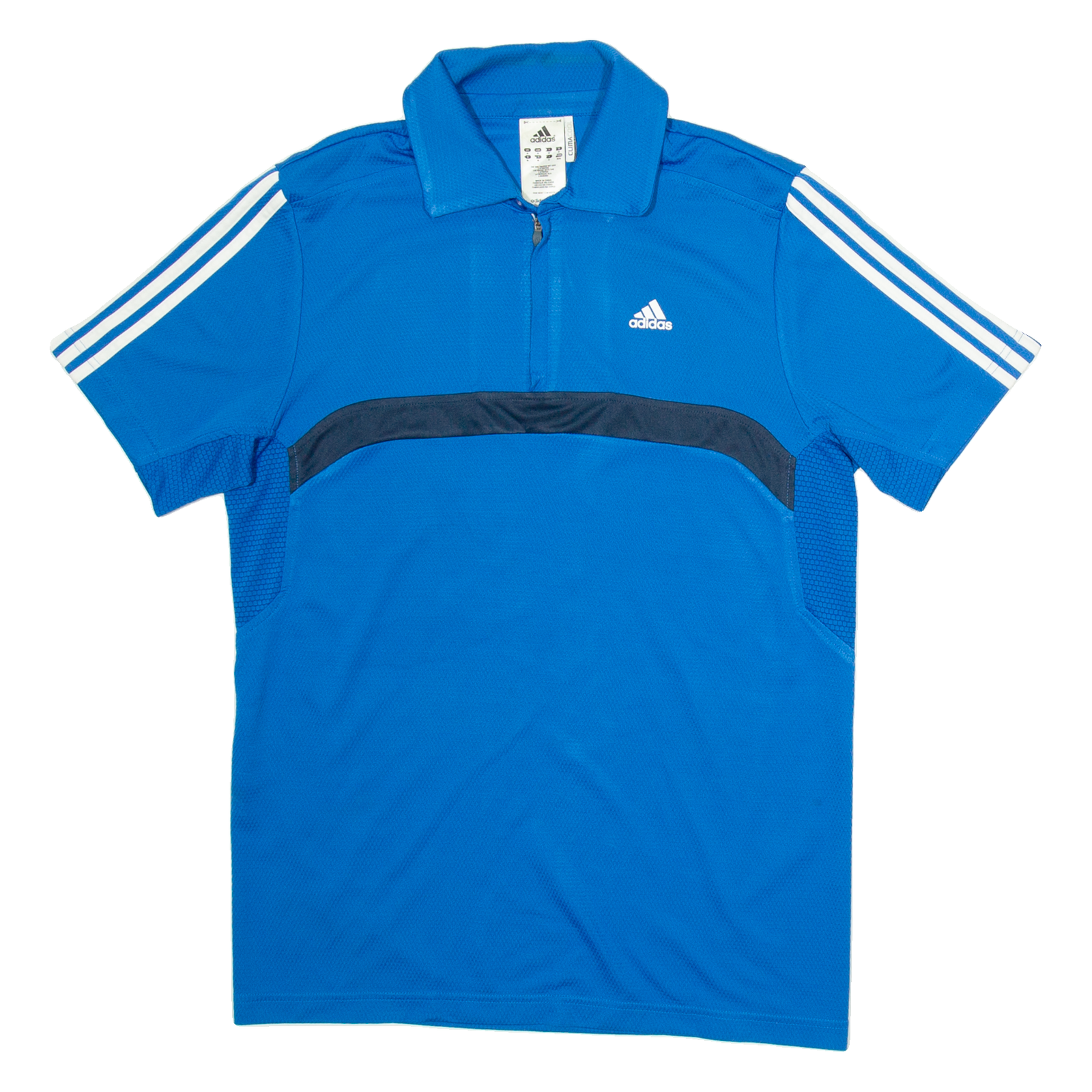 ADIDAS Mens T-Shirt Blue 1/4 Zip M Refurbished - N/A refurbished available on Cerqular