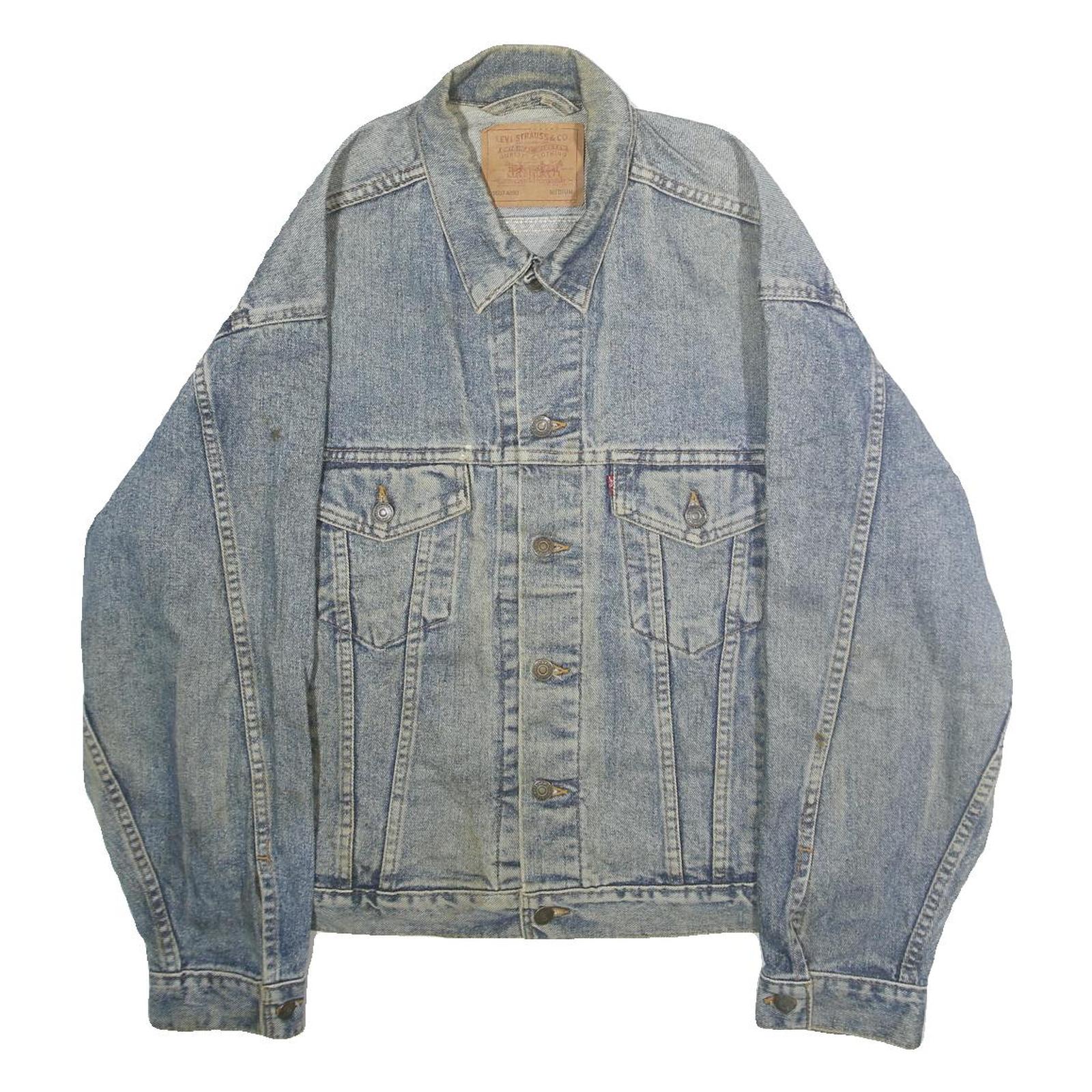 LEVI'S Mens Blue Denim Button Jacket M Cotton Classic Casual Vintage Refurbished - N/A refurbished available on Cerqular