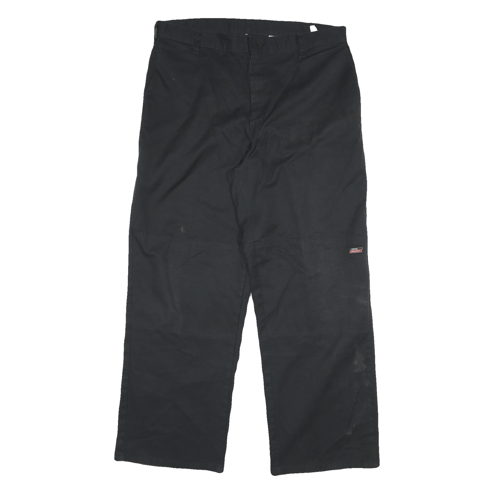 DICKIES Mens Regular Fit Black Workwear Cotton Blend Trousers W36 L32 Zip Refurbished - N/A refurbished available on Cerqular
