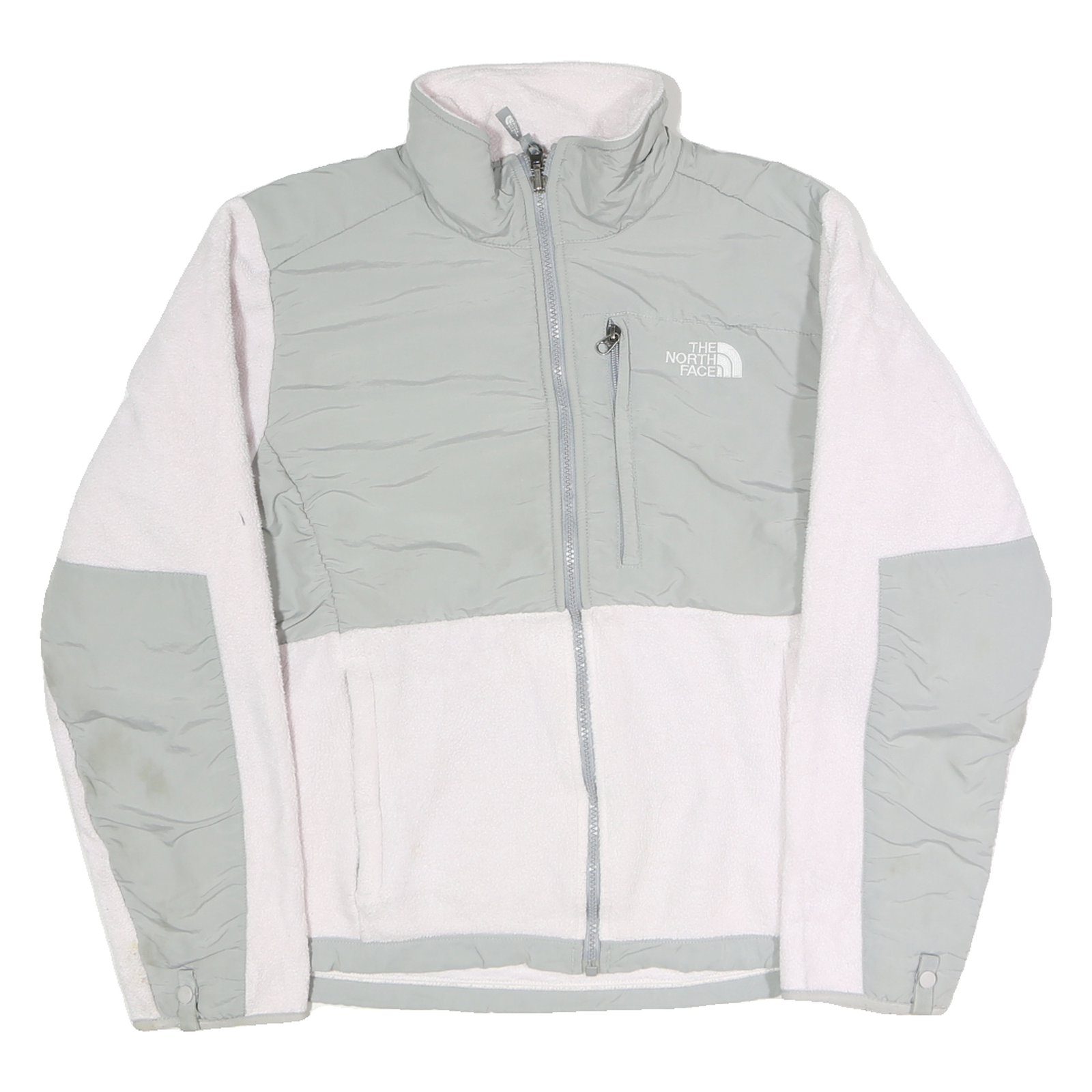 THE NORTH FACE Womens White & Grey Jacket M Polyester Zip Casual Outdoor Warm Refurbished - N/A refurbished available on Cerqular