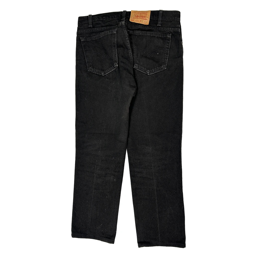 516 Levis Slim Fit Jeans - 33W 30L Black Cotton Refurbished - Thrifted (note: this is a term often used to describe second- refurbished available on Cerqular