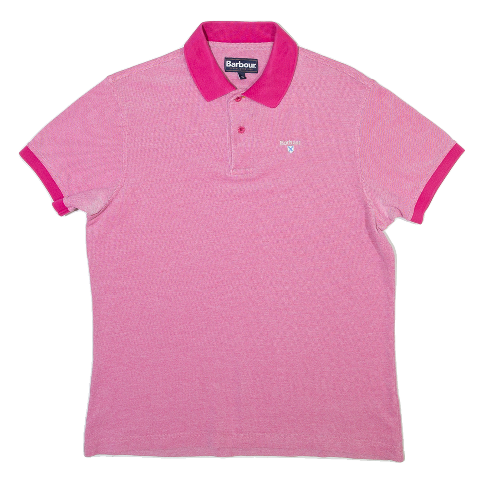 BARBOUR Mens Polo Shirt Pink M Refurbished - N/A refurbished available on Cerqular