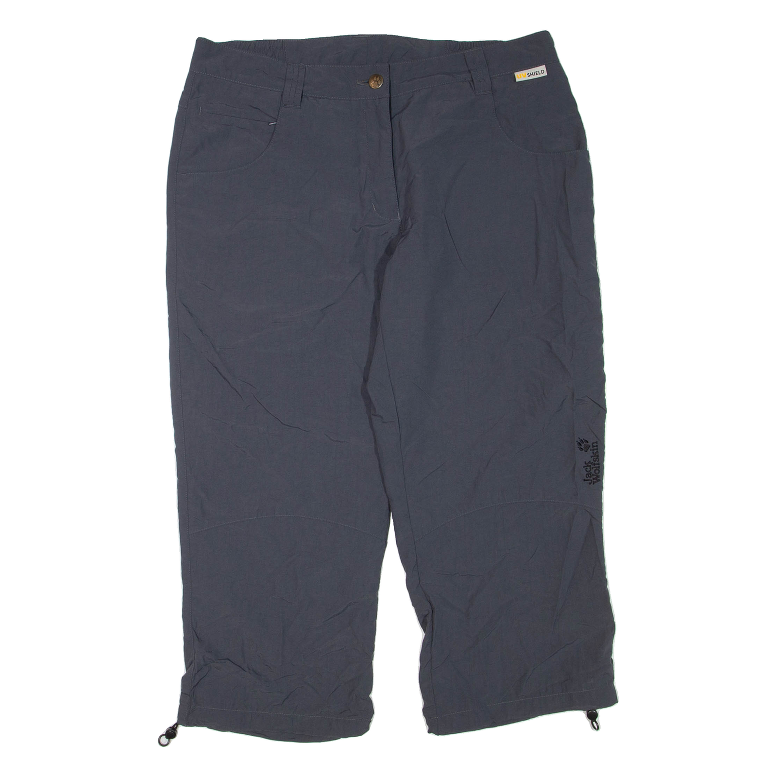 JACK WOLFSKIN 3/4 Length Womens Workwear Shorts Grey L W32 Refurbished - N/A refurbished available on Cerqular