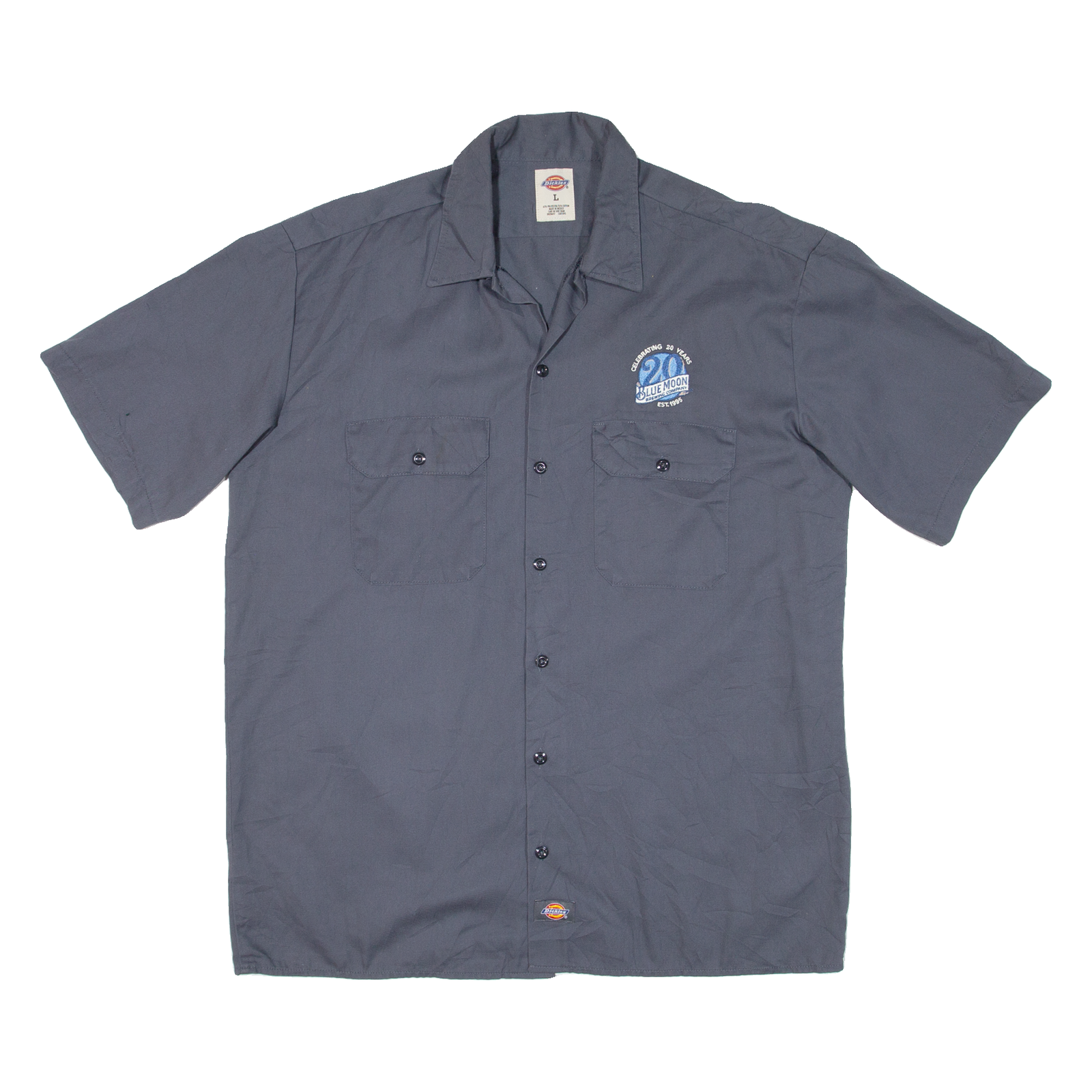 DICKIES Mens Worker Shirt Grey L Refurbished - N/A refurbished available on Cerqular