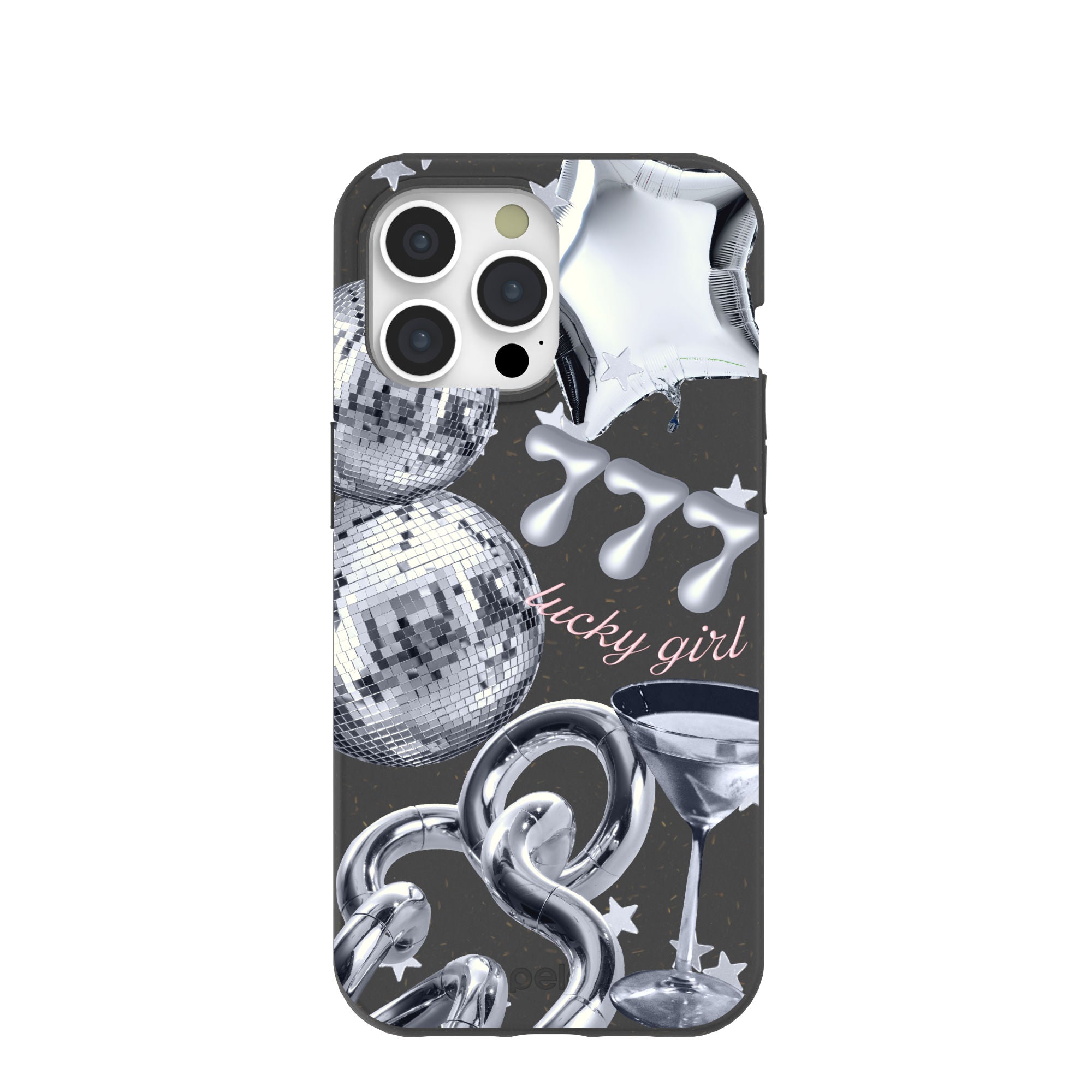 Black Cosmic Luck iPhone 15 Pro Max Case Refurbished - Pela Case refurbished available on Cerqular