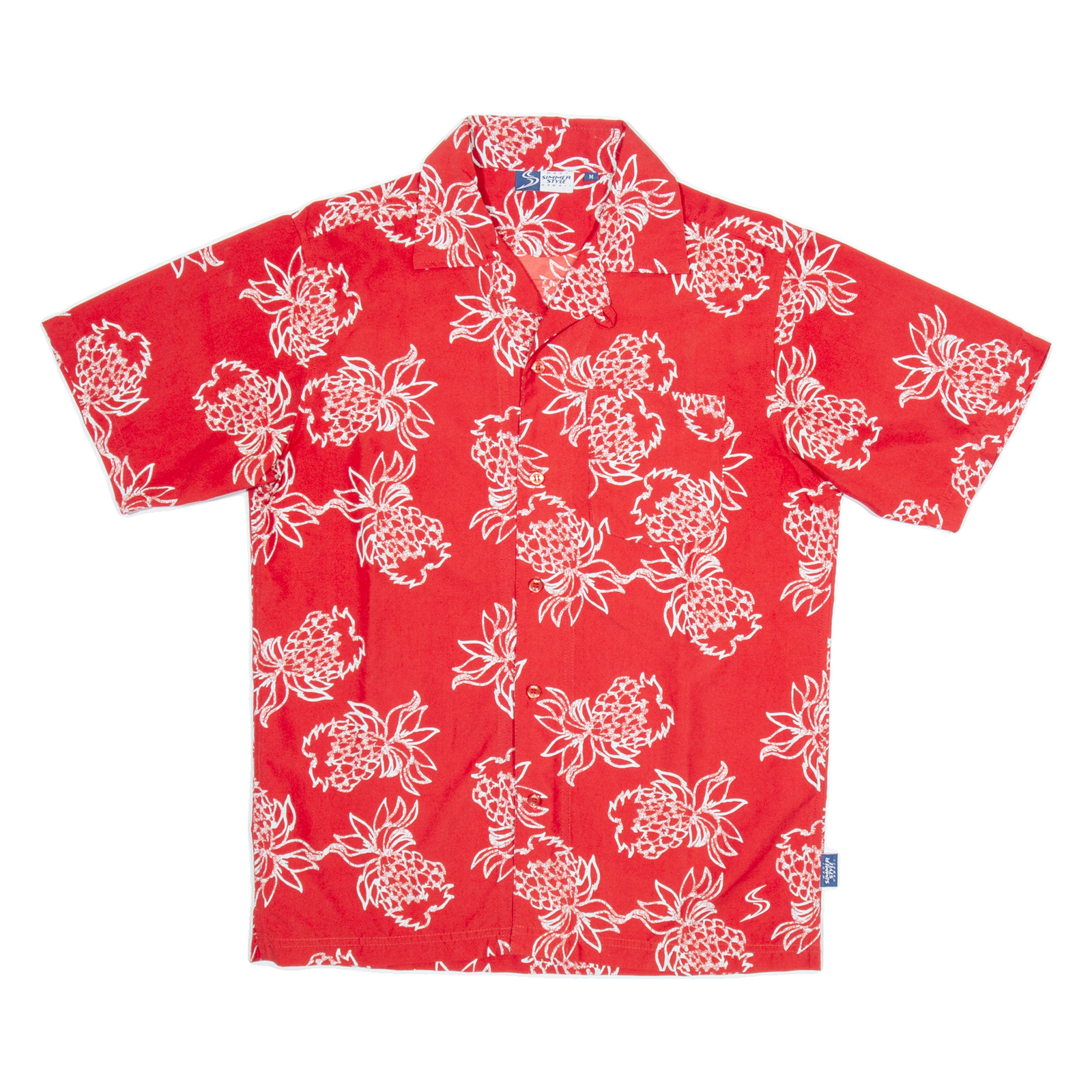 SIMMER STYLE Mens Hawaiian Shirt Red Floral M Refurbished - N/A refurbished available on Cerqular