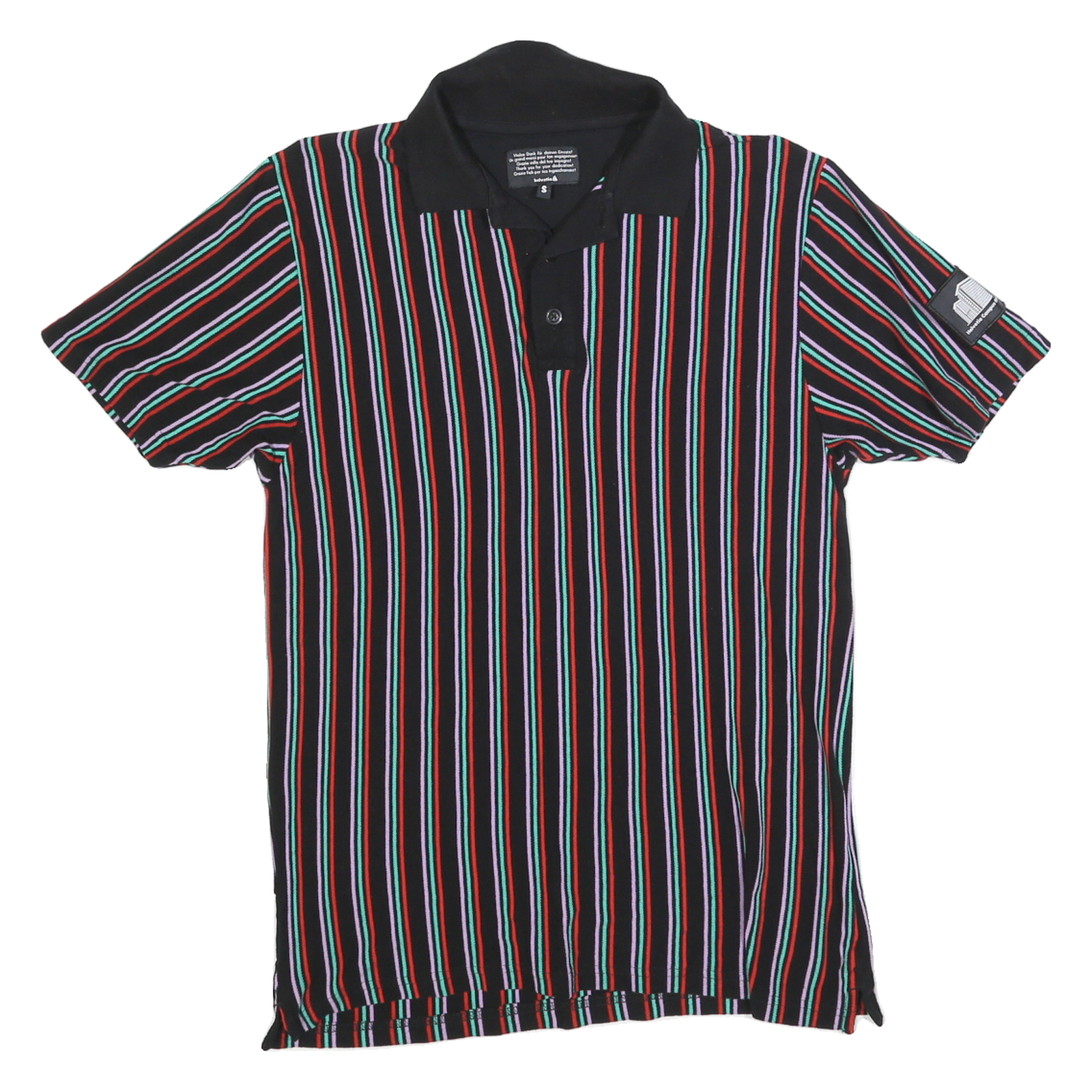 Buy HELVETIA Mens Black Red Blue Striped Short Sleeve Polo Shirt S Cotton Blend Refurbished - $16.89 HELVETIA Mens Black Red Blue Striped Short Sleeve Polo Shirt S Cotton Blend Refurbished - N/A refurbished available on Cerqular