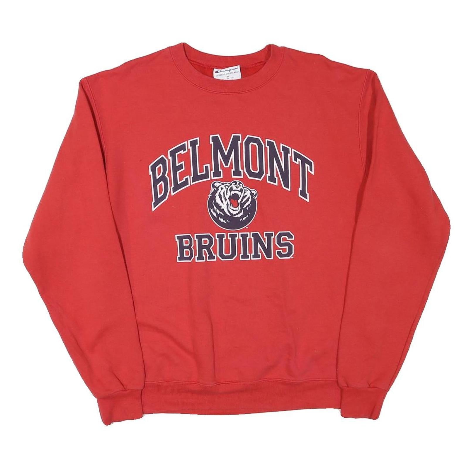 CHAMPION Mens Red Belmont Bruins Crew Neck M Cotton Blend Casual Sweatshirt Refurbished - N/A refurbished available on Cerqular