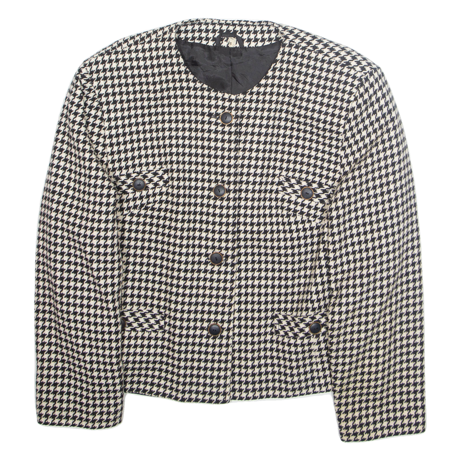 Womens Blazer Jacket White Wool Gingham M Refurbished - N/A refurbished available on Cerqular