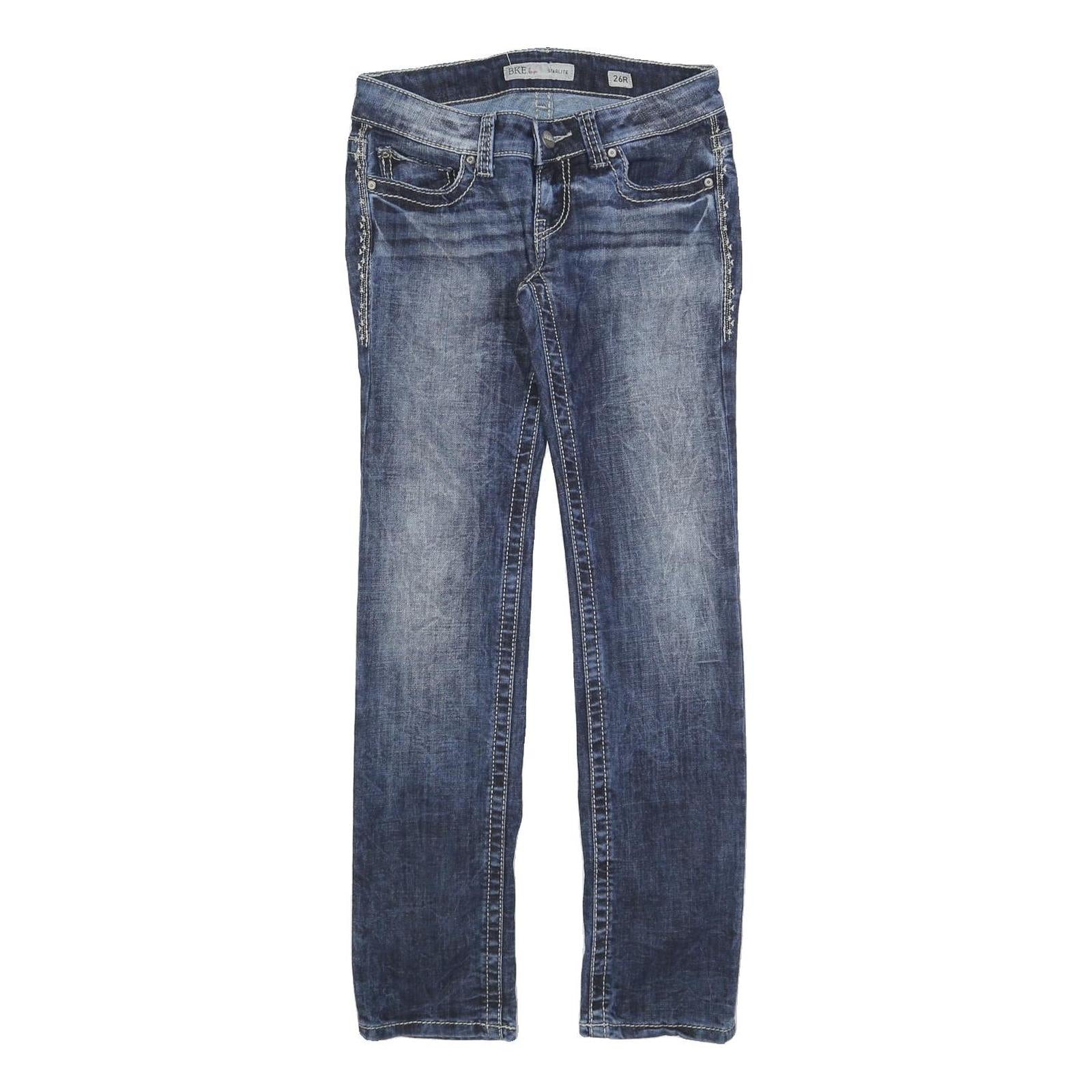 BKE Womens Slim Blue Denim Jeans W26 L30 Zip Cotton Blend Stylish Pocket Refurbished - N/A refurbished available on Cerqular