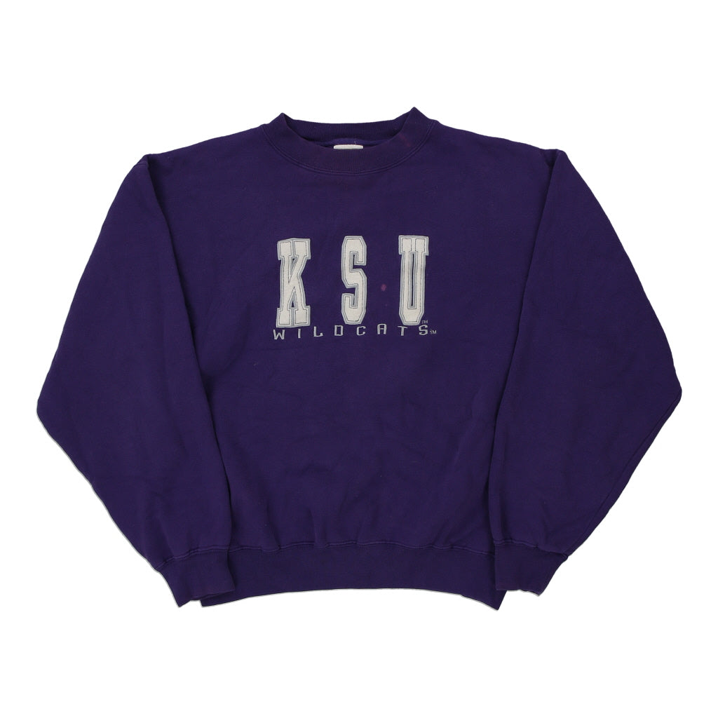 Buy KSU Wildcats Red Oak College Sweatshirt - Medium Purple Cotton Blend | Size: medium Refurbished - $10.04 KSU Wildcats Red Oak College Sweatshirt - Medium Purple Cotton Blend | Size: medium Refurbished - Thrifted (note: this is a term often used to describe second- refurbished available on Cerqular