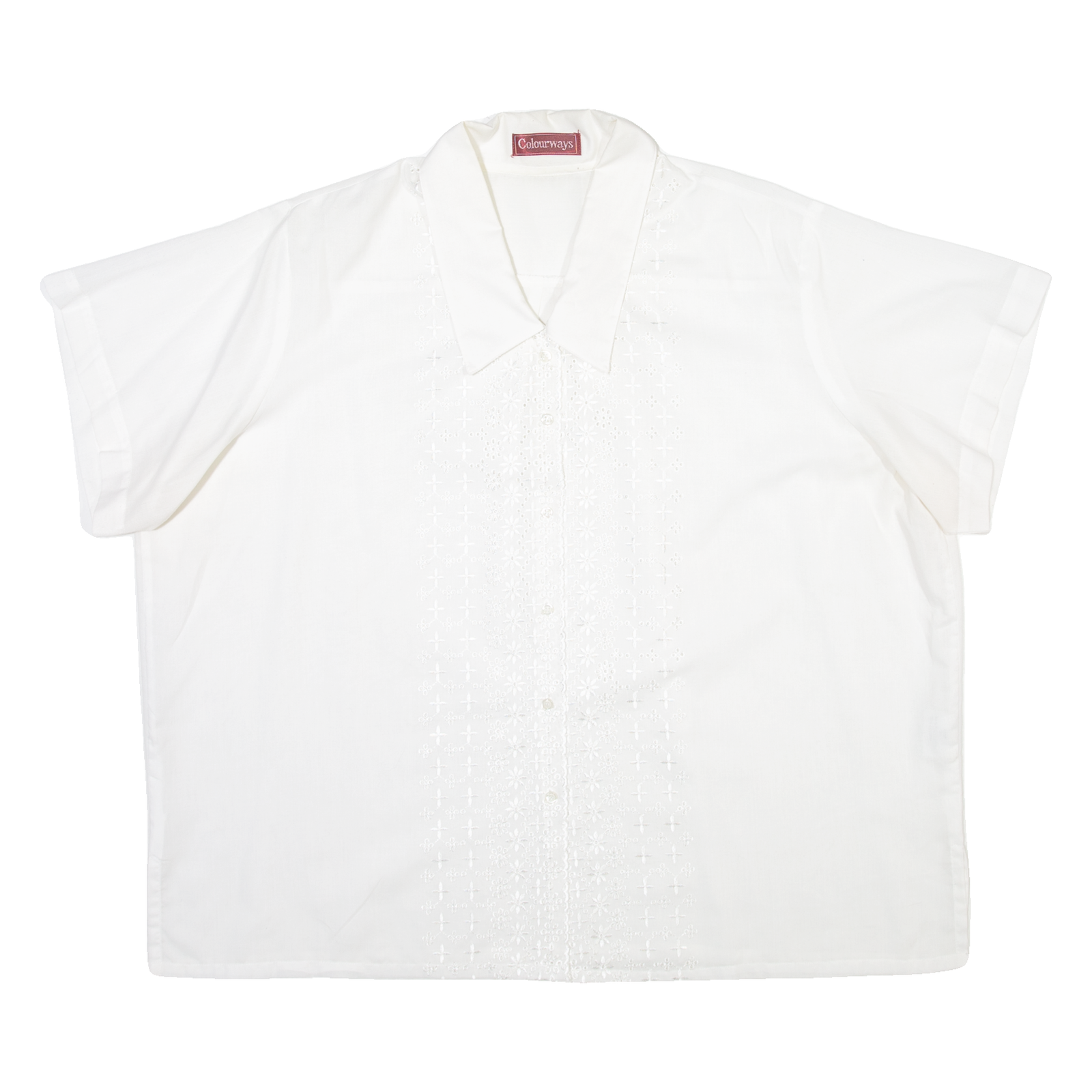 Buy COLOURWAYS Floral Embroidery Womens Plain Shirt White 2XL Refurbished - $10.13 COLOURWAYS Floral Embroidery Womens Plain Shirt White 2XL Refurbished - N/A refurbished available on Cerqular
