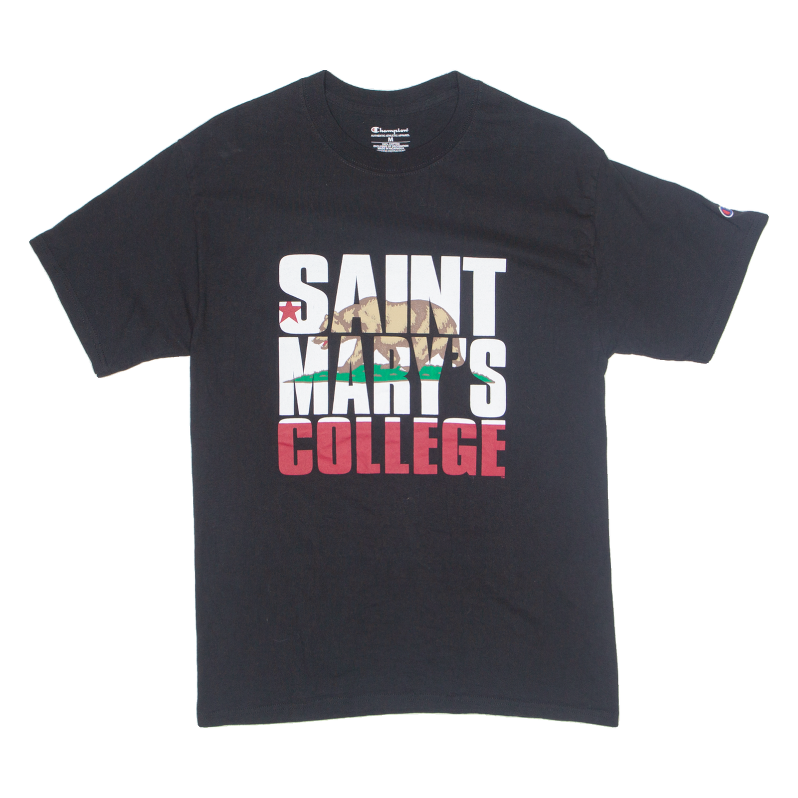 CHAMPION ST MARYS COLLEGE California Mens T-Shirt Black USA M Refurbished - N/A refurbished available on Cerqular