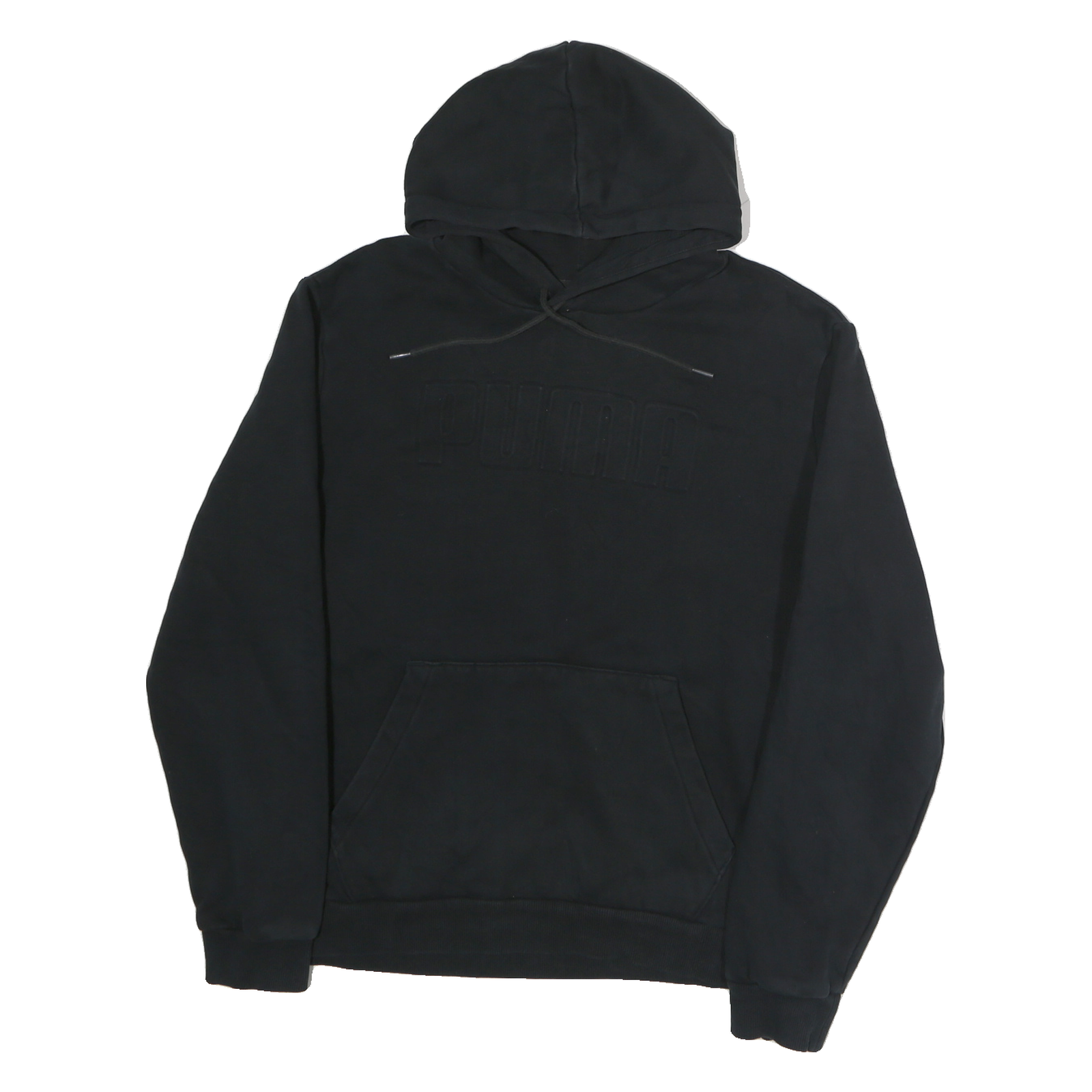PUMA Mens Black Embossed Logo Pullover Hoodie L Cotton Casual Sportswear Refurbished - N/A refurbished available on Cerqular