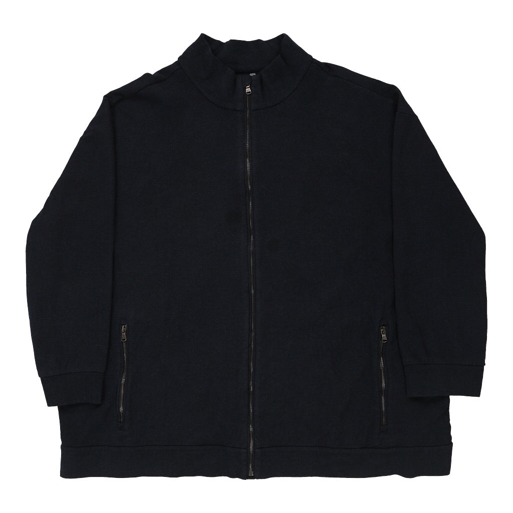 Ralph Lauren Zip Up - 2XL Navy Cotton | Size: xx-large Refurbished - Thrifted (note: this is a term often used to describe second- refurbished available on Cerqular