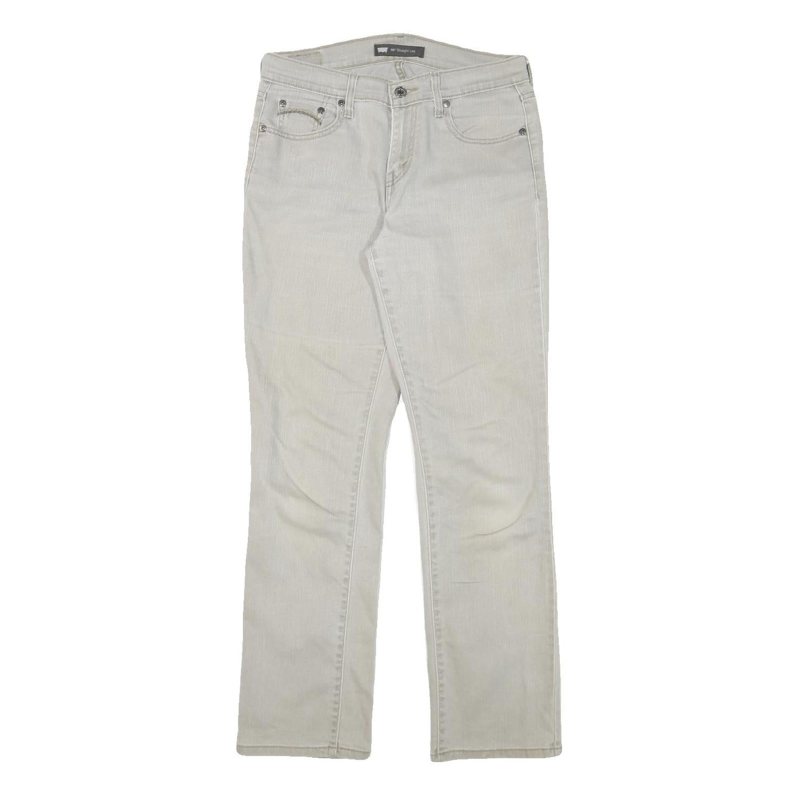 LEVI'S 505 Mens Jeans White Regular Straight Denim Light W30 L29 Classic Fit Zip Refurbished - N/A refurbished available on Cerqular