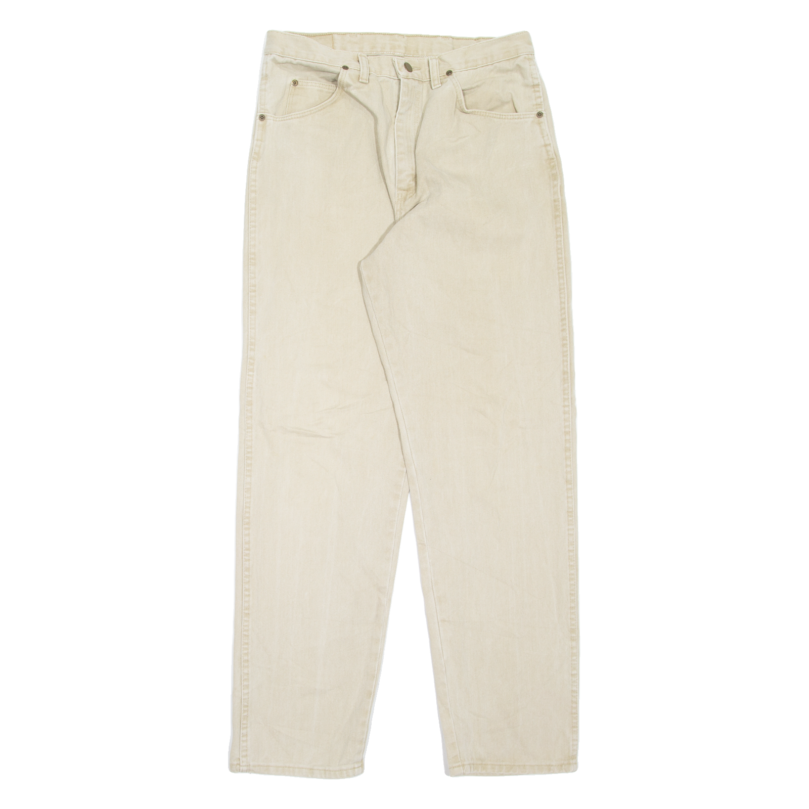 WRANGLER Mens Jeans Beige Regular Tapered W34 L34 Refurbished - N/A refurbished available on Cerqular