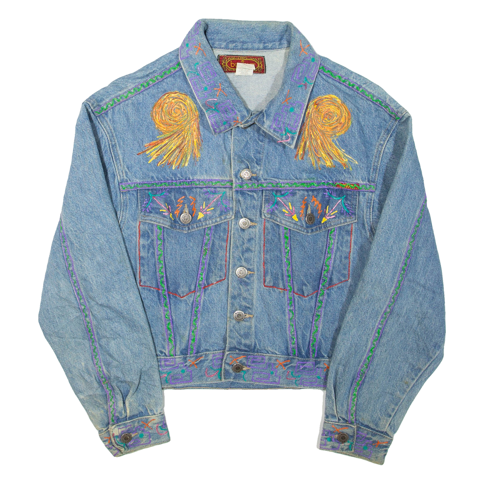 Buy BONJOUR Mens Denim Jacket Blue Crazy Pattern S Refurbished - $44.19 BONJOUR Mens Denim Jacket Blue Crazy Pattern S Refurbished - N/A refurbished available on Cerqular