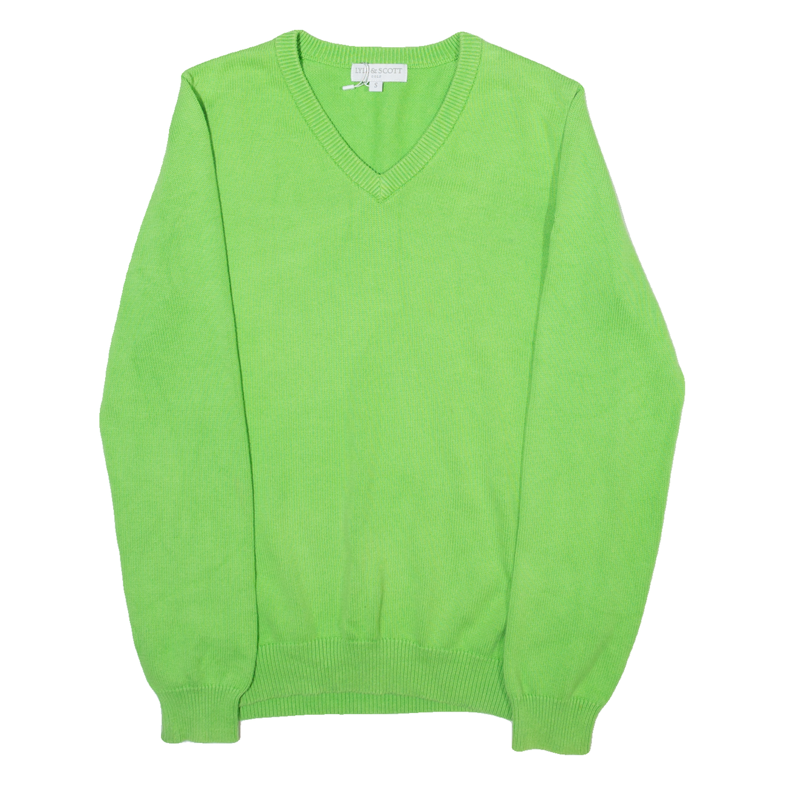 LYLE & SCOTT Golf Mens Jumper Green V-Neck Tight Knit S Refurbished - N/A refurbished available on Cerqular