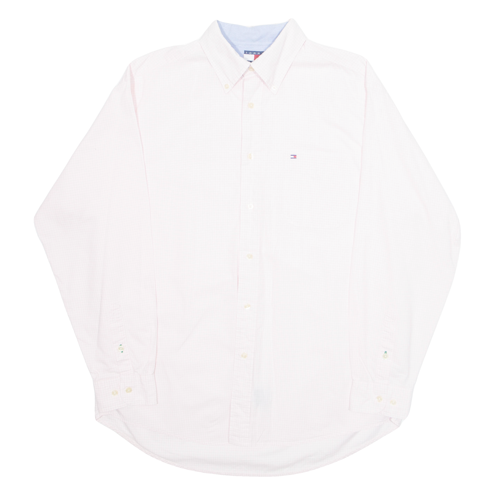 TOMMY HILFIGER Mens Shirt Pink Gingham Long Sleeve M Refurbished - N/A refurbished available on Cerqular