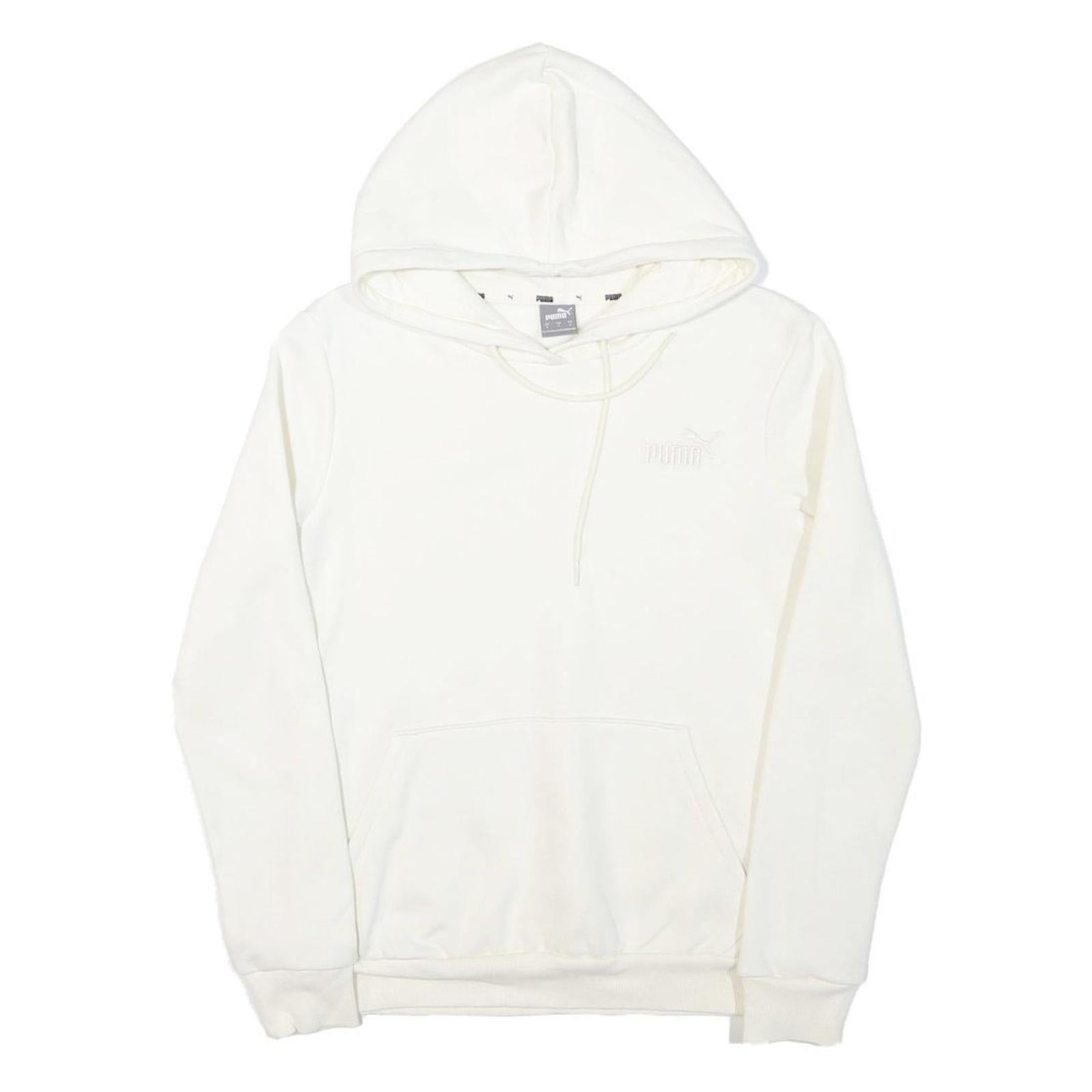 Buy PUMA Womens White Hoodie S Cotton Blend Pullover Drawstring Pocket Refurbished - $35.09 PUMA Womens White Hoodie S Cotton Blend Pullover Drawstring Pocket Refurbished - N/A refurbished available on Cerqular